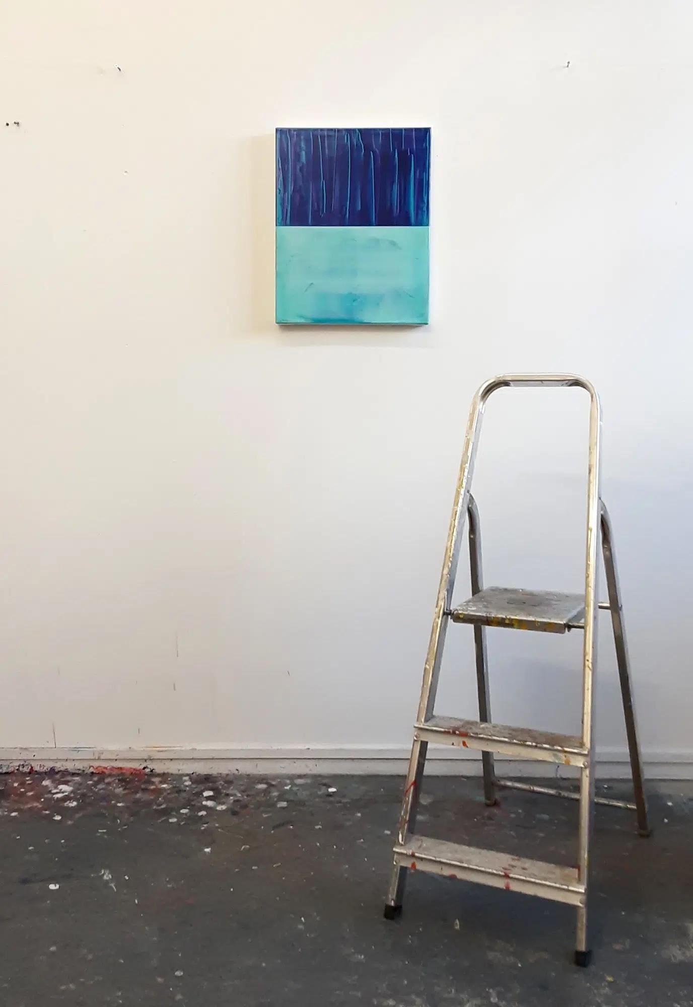 Contrapuntal Painting (3/18) par A James Lumsden - Peinture abstraite, bleu, acrylique en vente 2