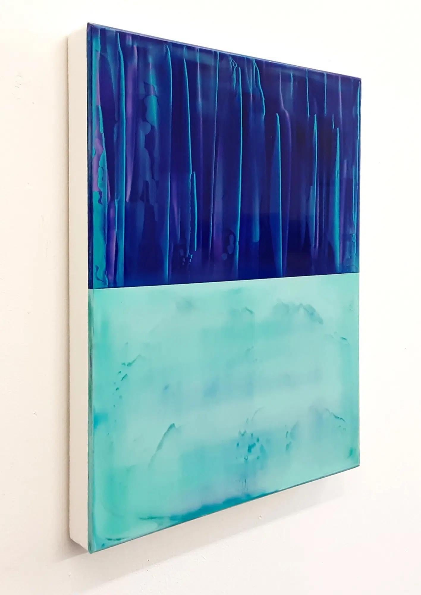 Contrapuntal Painting (3/18) par A James Lumsden - Peinture abstraite, bleu, acrylique en vente 4