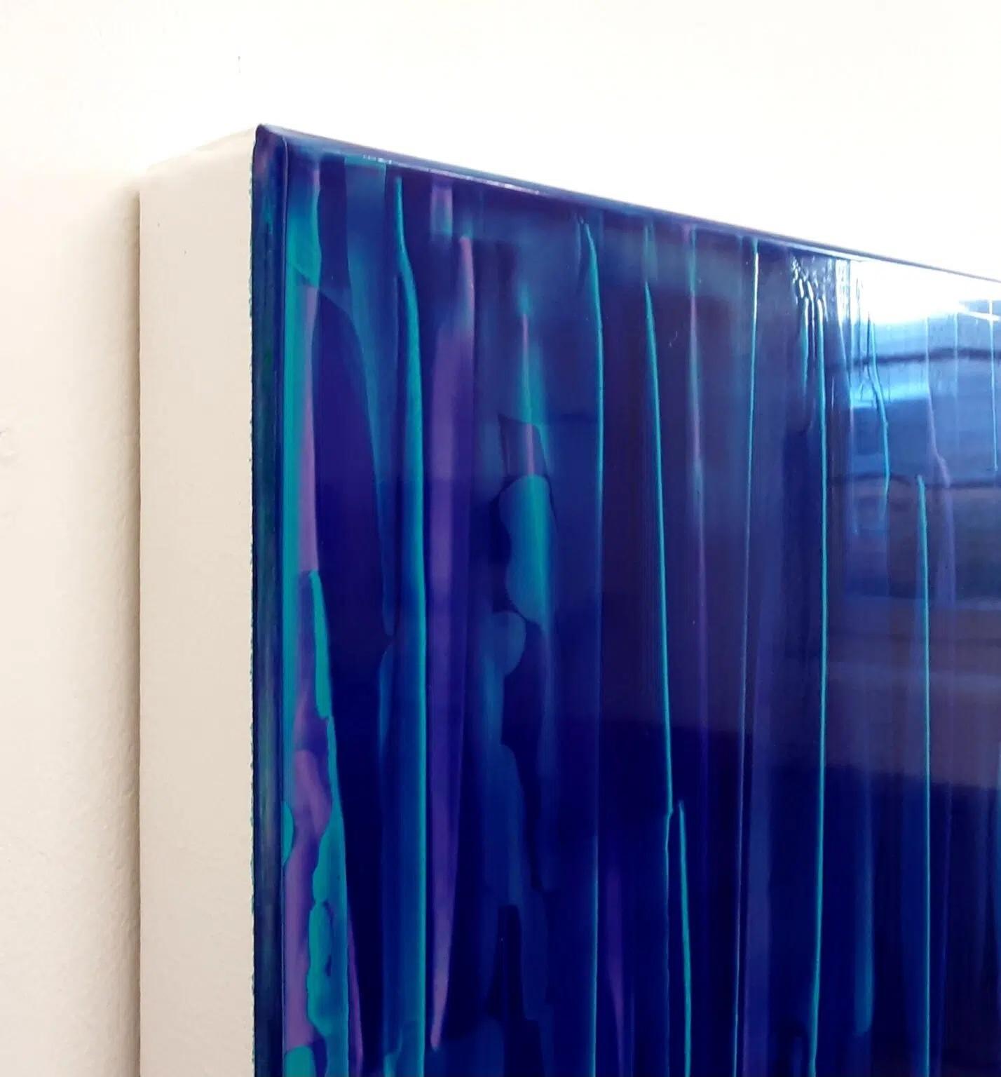 Contrapuntal Painting (3/18) par A James Lumsden - Peinture abstraite, bleu, acrylique en vente 7