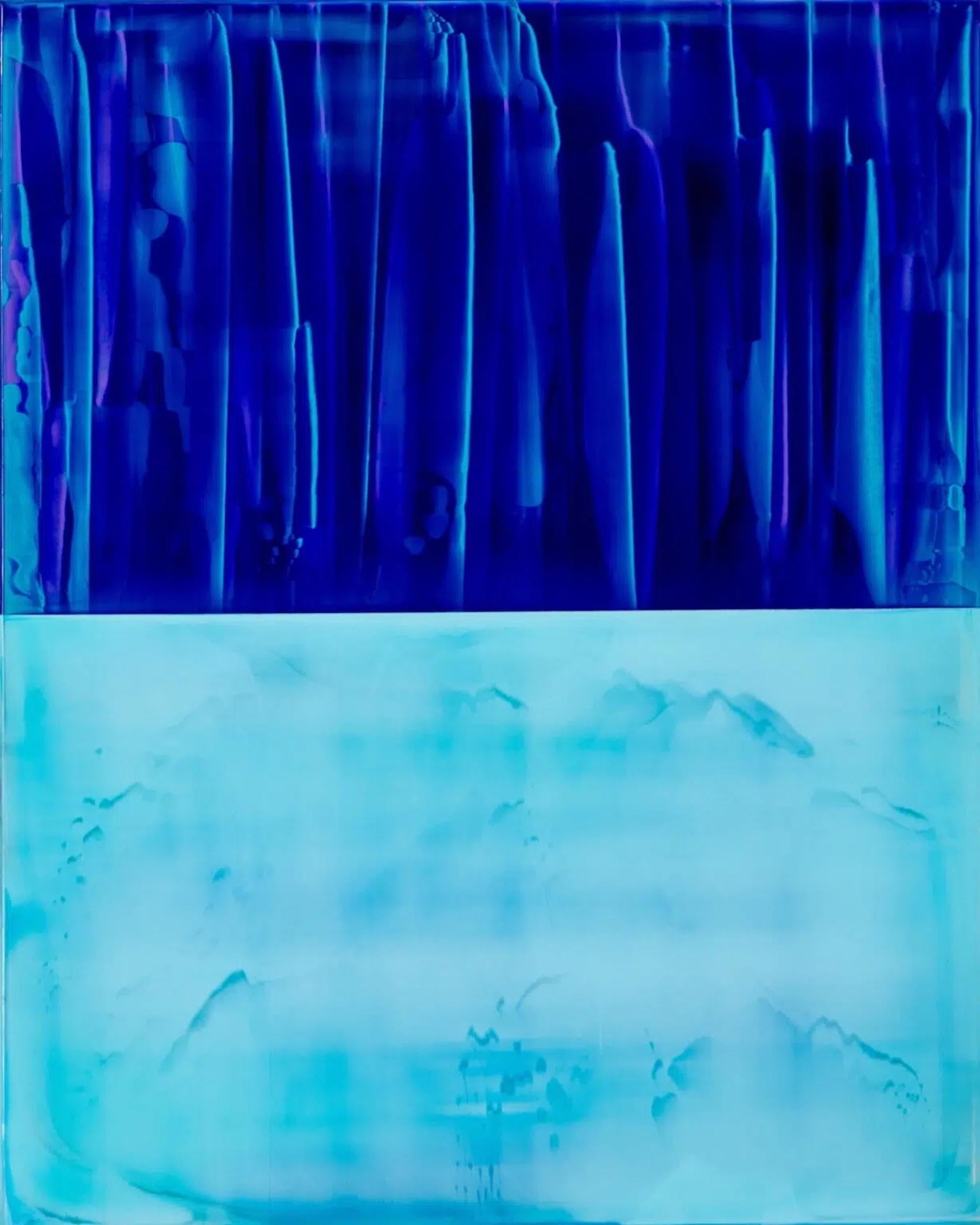 Contrapuntal Painting (3/18) by James Lumsden - Abstract painting, blue, acrylic