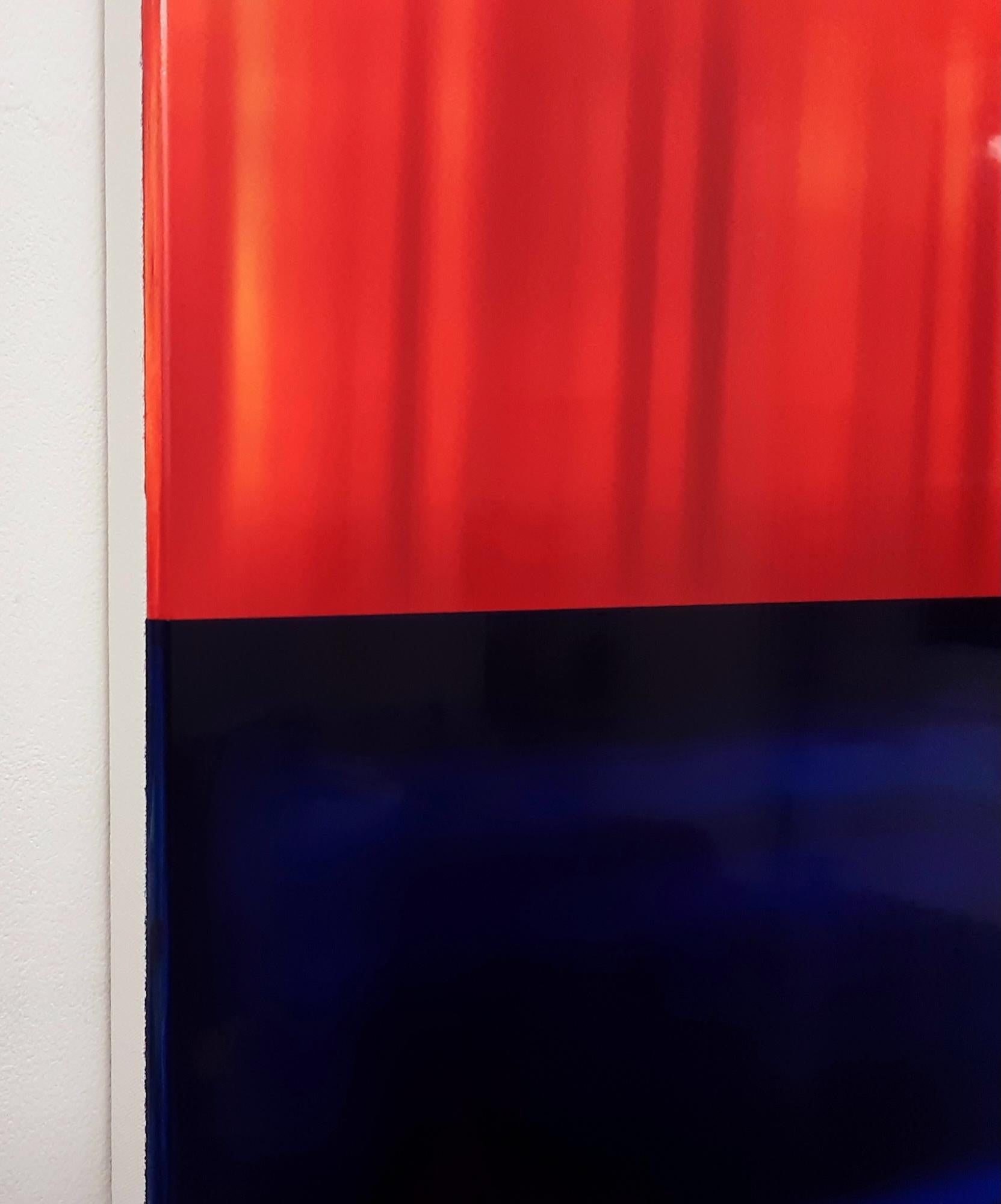 Contrapuntal Painting (3/25) von James Lumsden - Abstrakte Malerei, blau, orange im Angebot 5