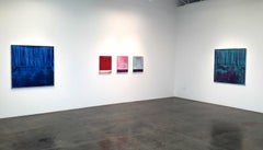 Echoes (1/13) par A James Lumsden - peinture abstraite, rouge vif