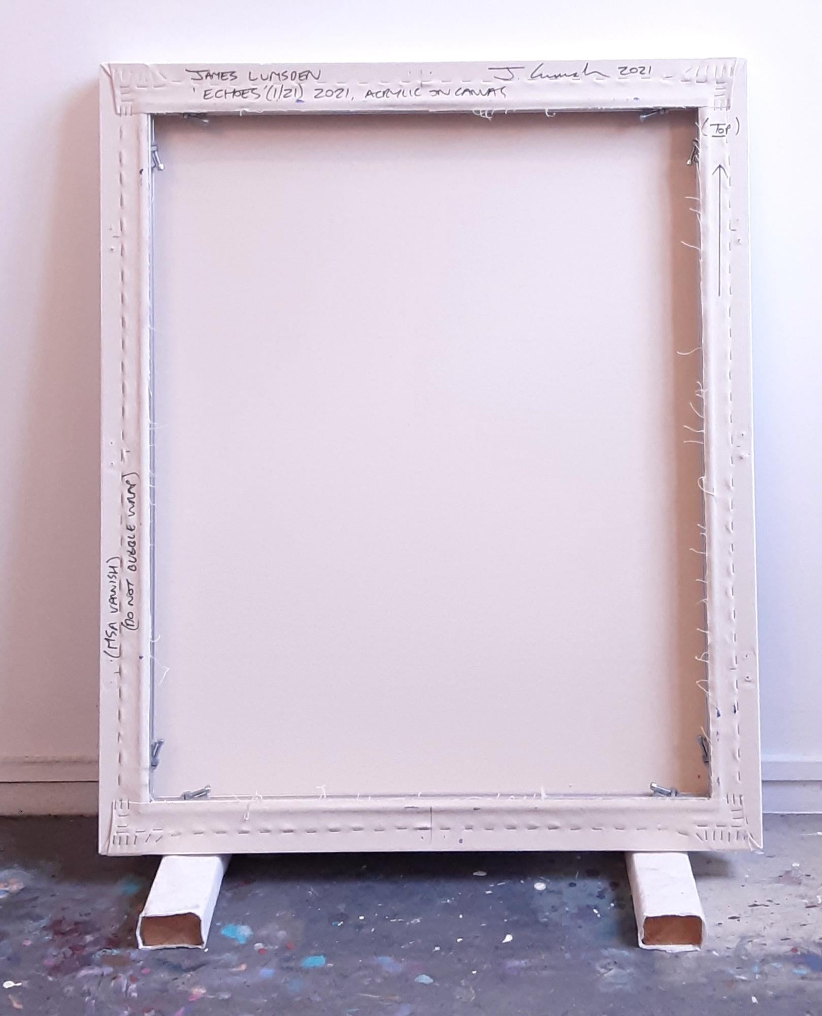 Echoes (1/21) di James Lumsden - Pittura astratta a colori, toni blu, lucida 5