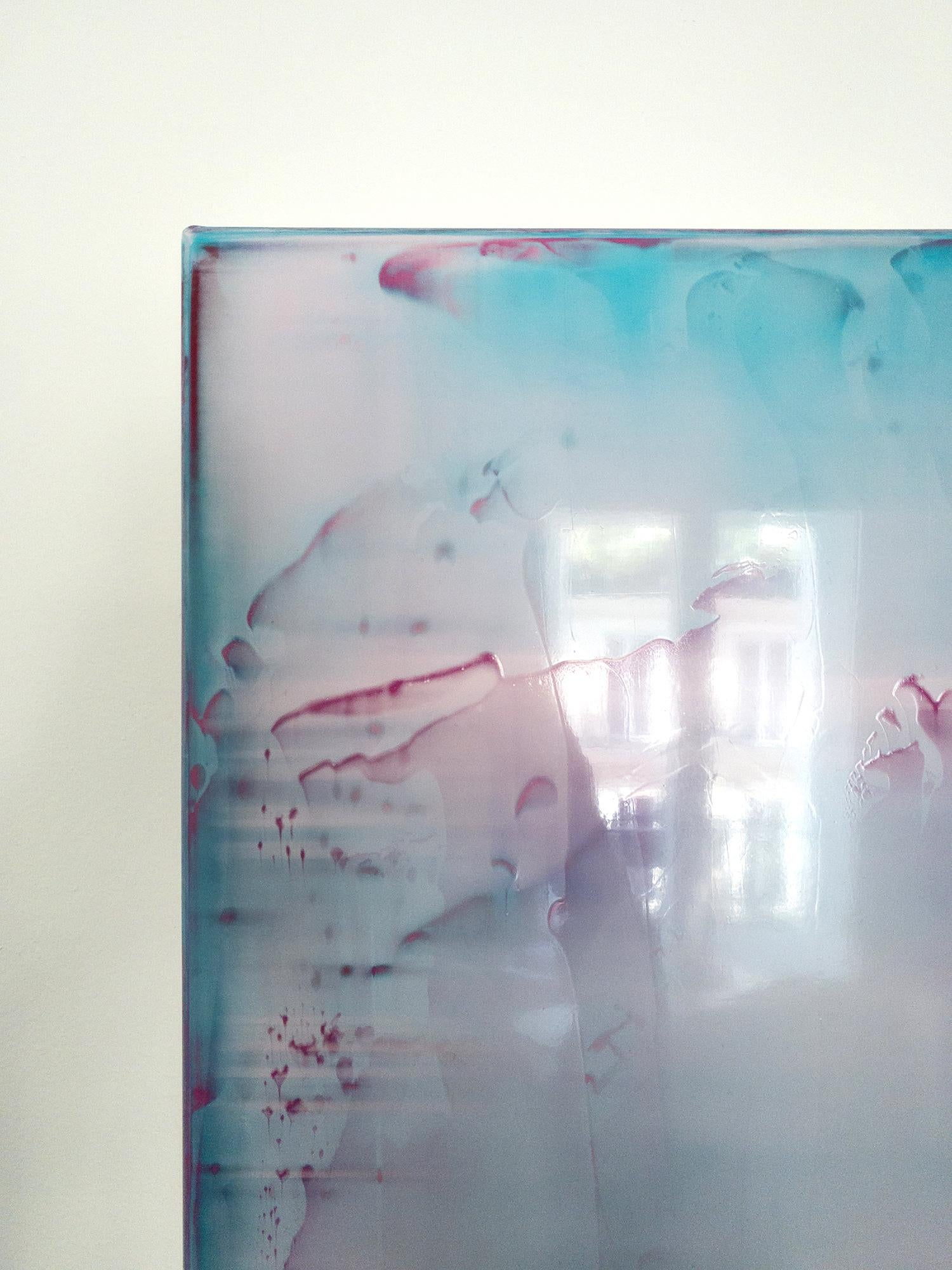 Lucent (2/19) di James Lumsden - Quadro astratto a colori, rosa e blu in vendita 15