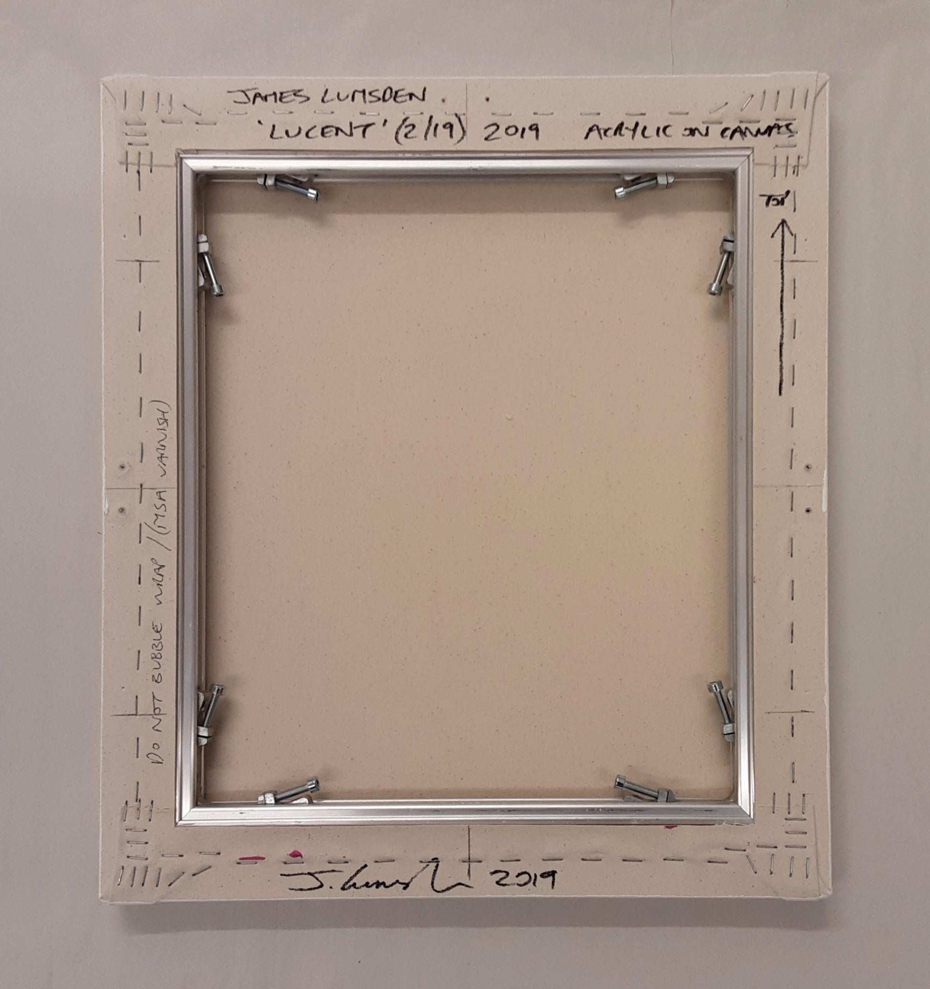 Lucent (2/19) di James Lumsden - Quadro astratto a colori, rosa e blu in vendita 8