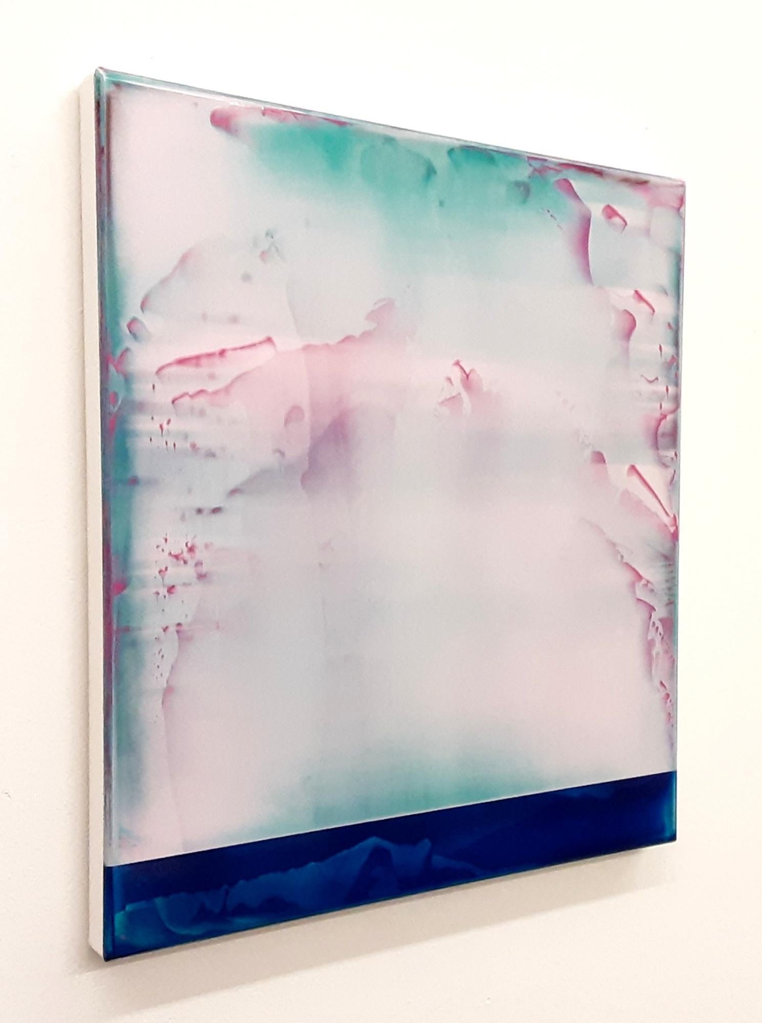 Lucent (2/19) by James Lumsden - Abstract colour painting, pink and light blue For Sale 3