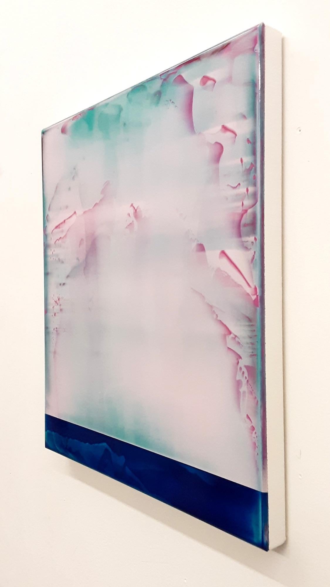 Lucent (2/19) by James Lumsden - Abstract colour painting, pink and light blue For Sale 4