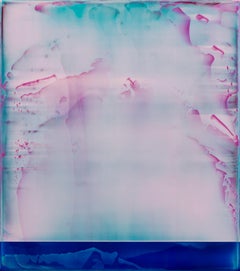 Lucent (2/19) by James Lumsden - Abstract colour painting, pink and light blue