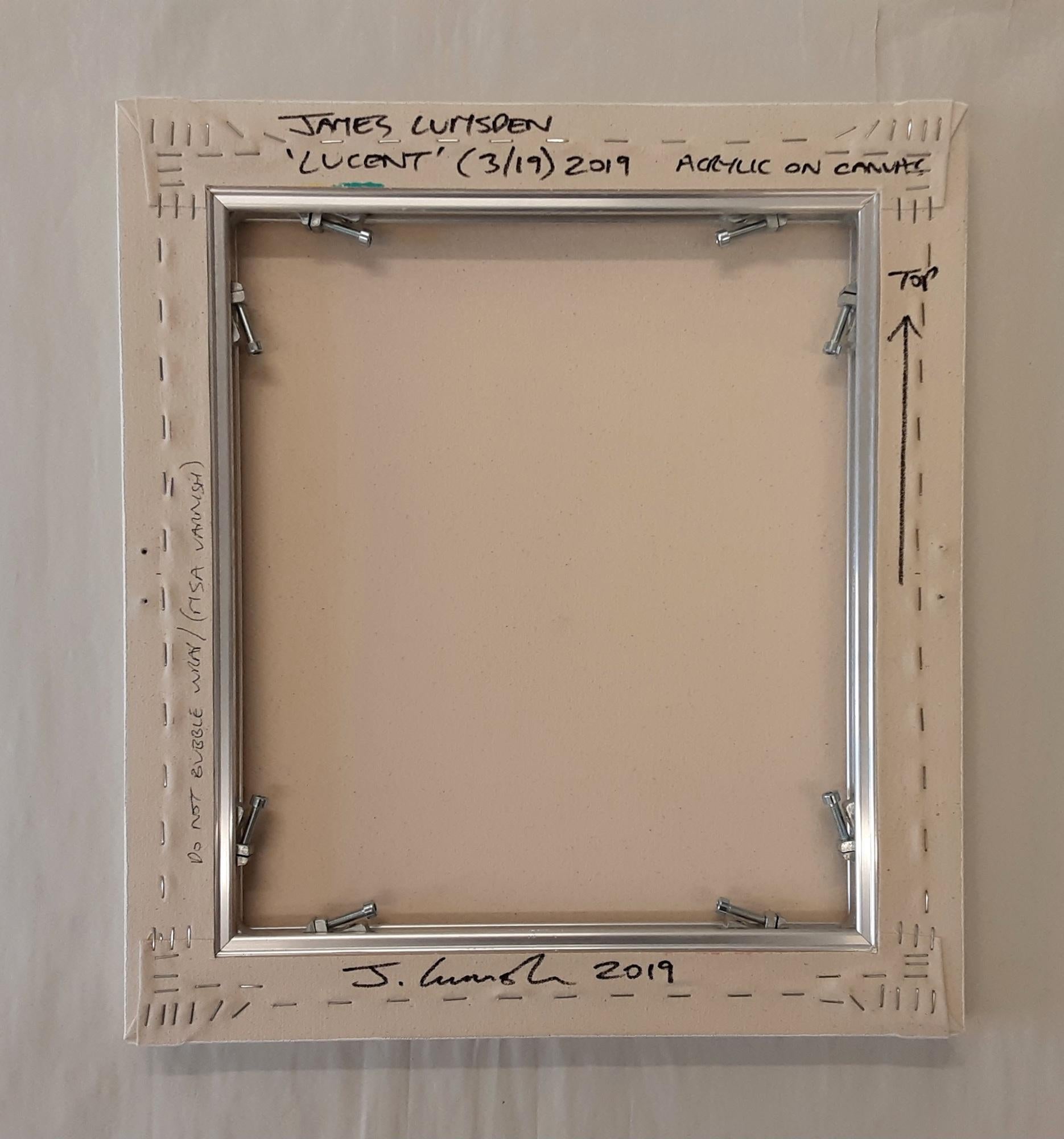 Lucent (3/19) von James Lumsden - Abstrakte Farbmalerei, türkis und marineblau im Angebot 9
