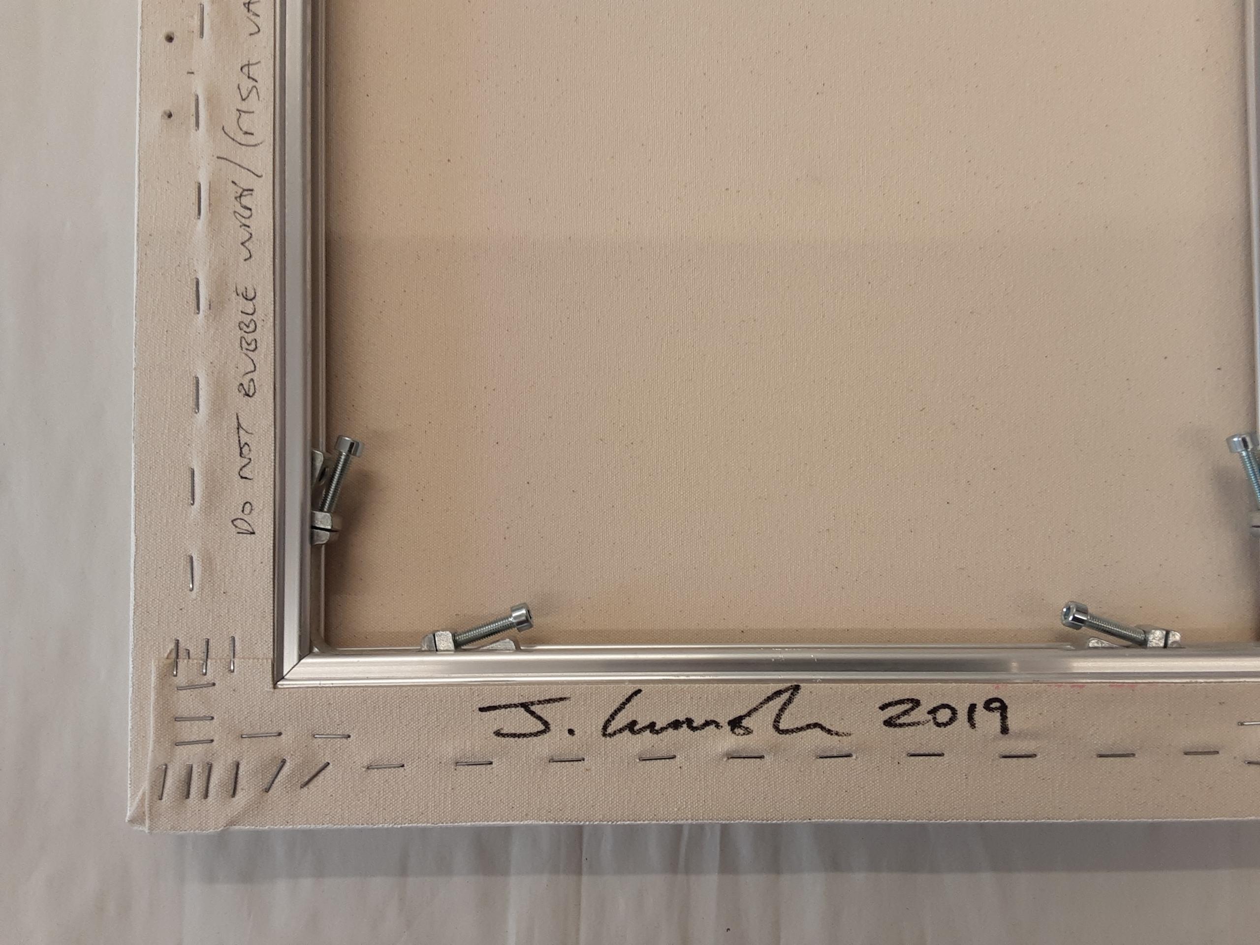 Lucent (3/19) von James Lumsden - Abstrakte Farbmalerei, türkis und marineblau im Angebot 10