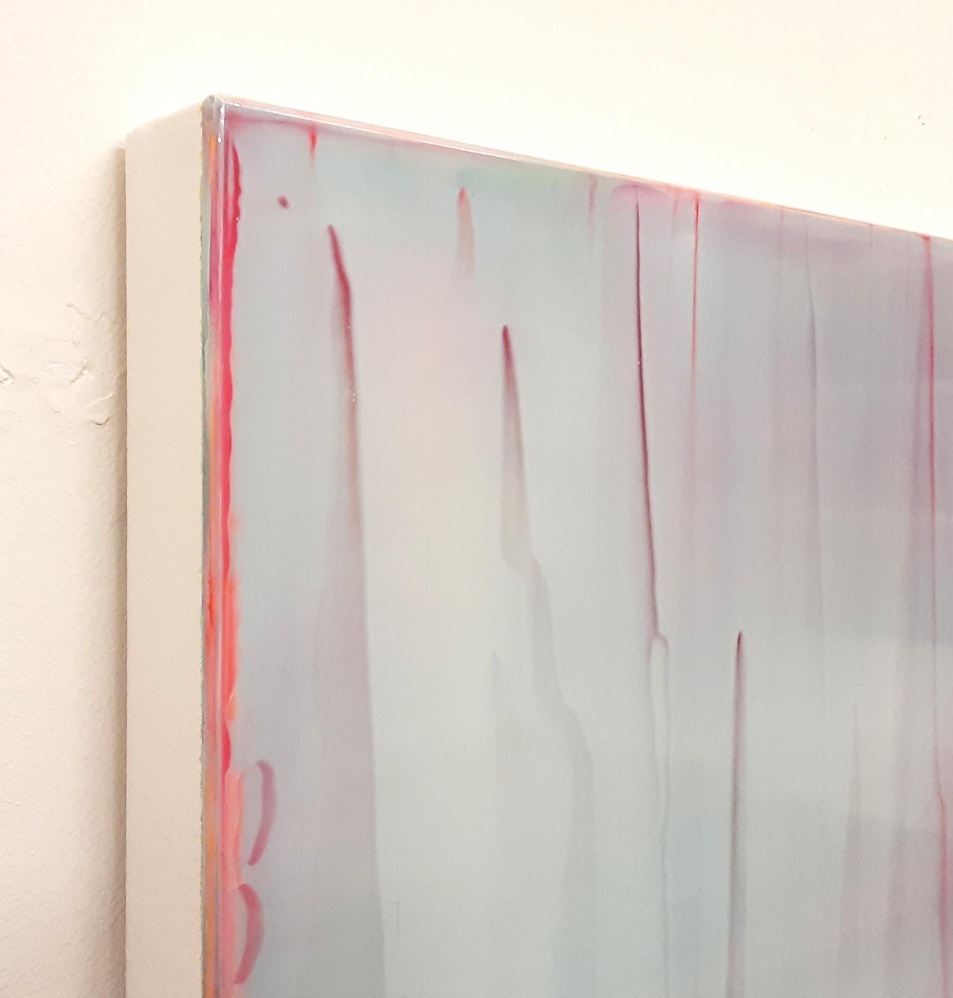 Lucent (4/19) by James Lumsden - Abstract colour painting, pink and light blue For Sale 5