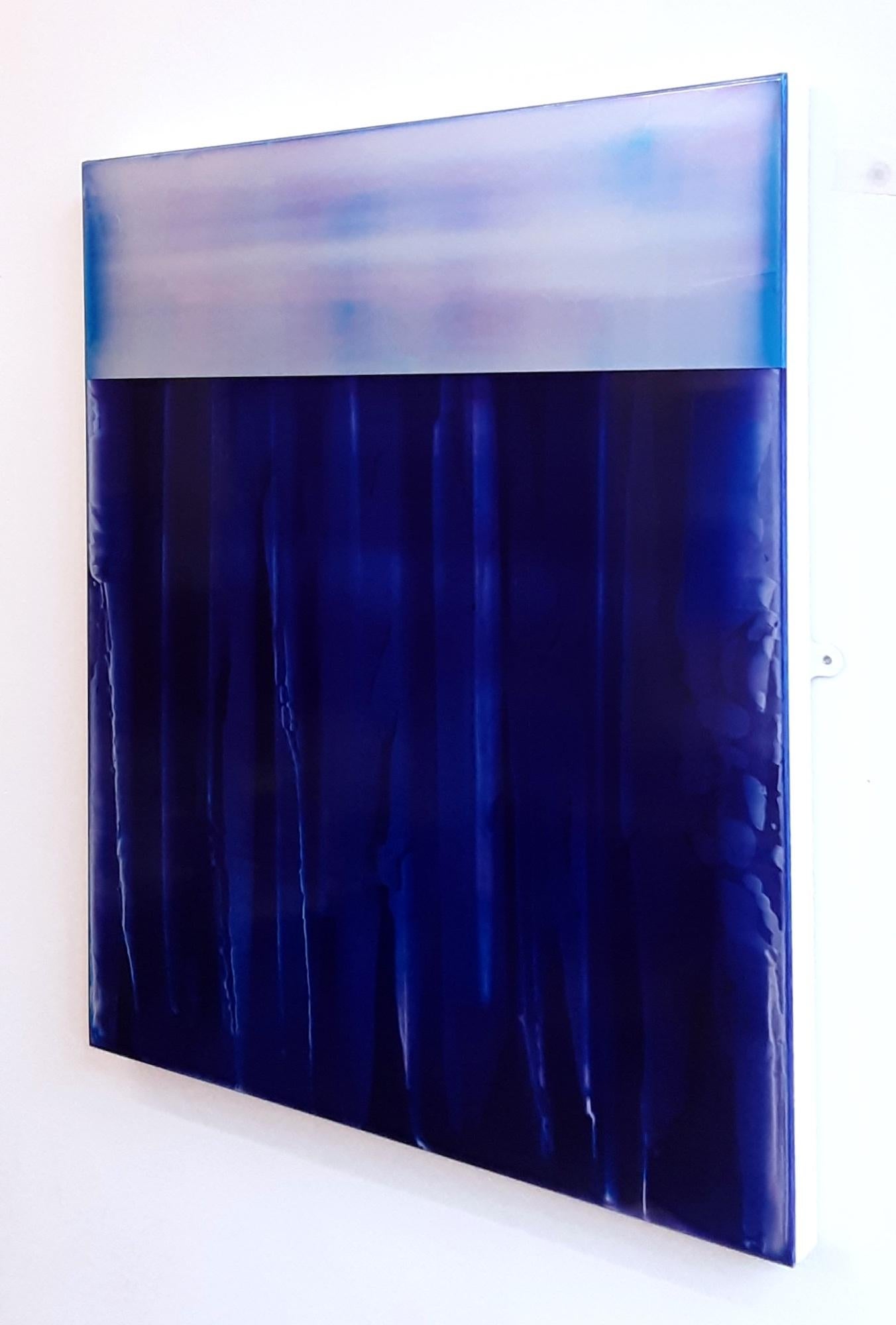 Point Series (1/19) von James Lumsden -Abstrakte Farbmalerei, vivid Blautöne im Angebot 2