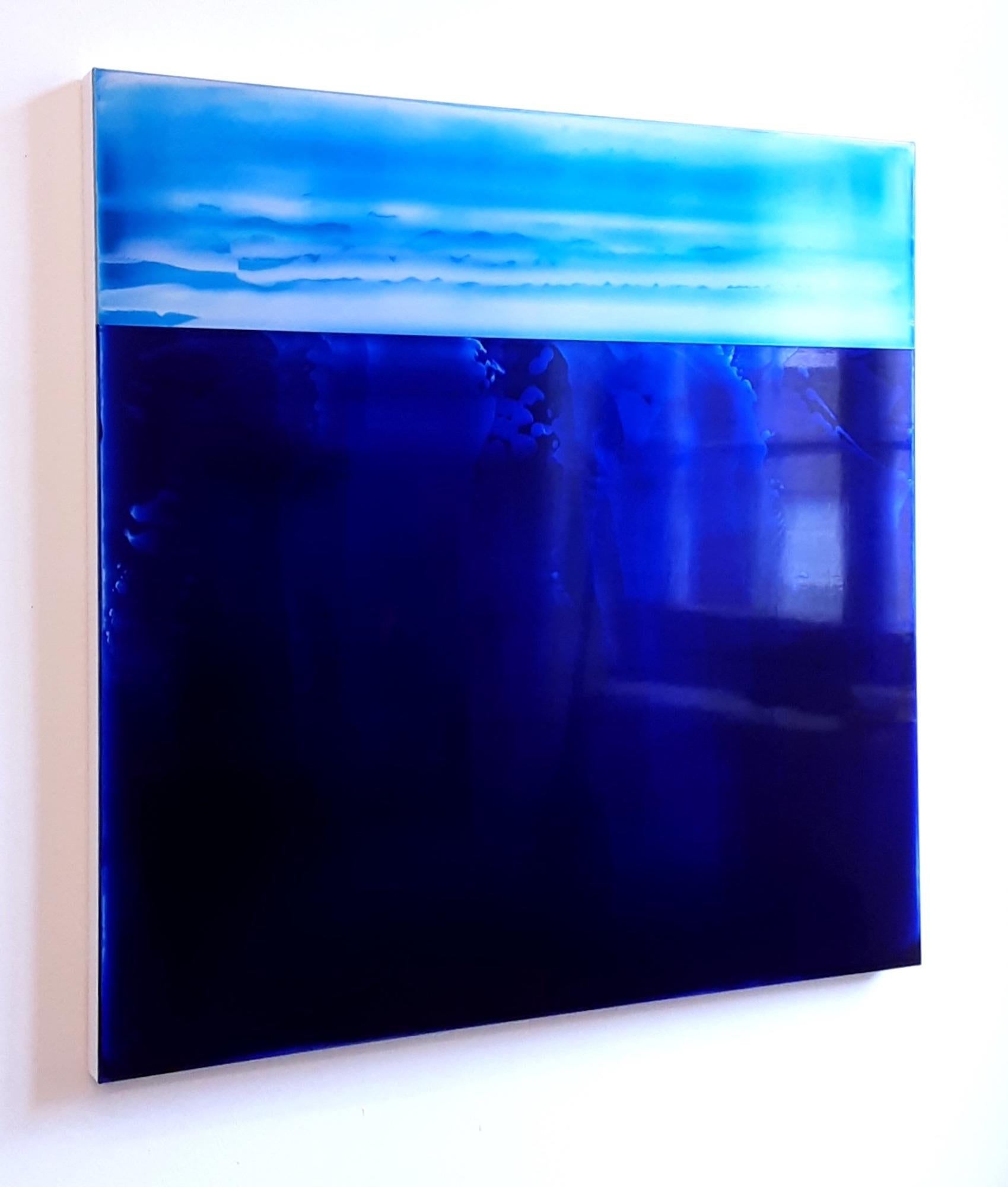 Serie Point (1/20) de James Lumsden - Pintura abstracta en color, tonos azules profundos en venta 2