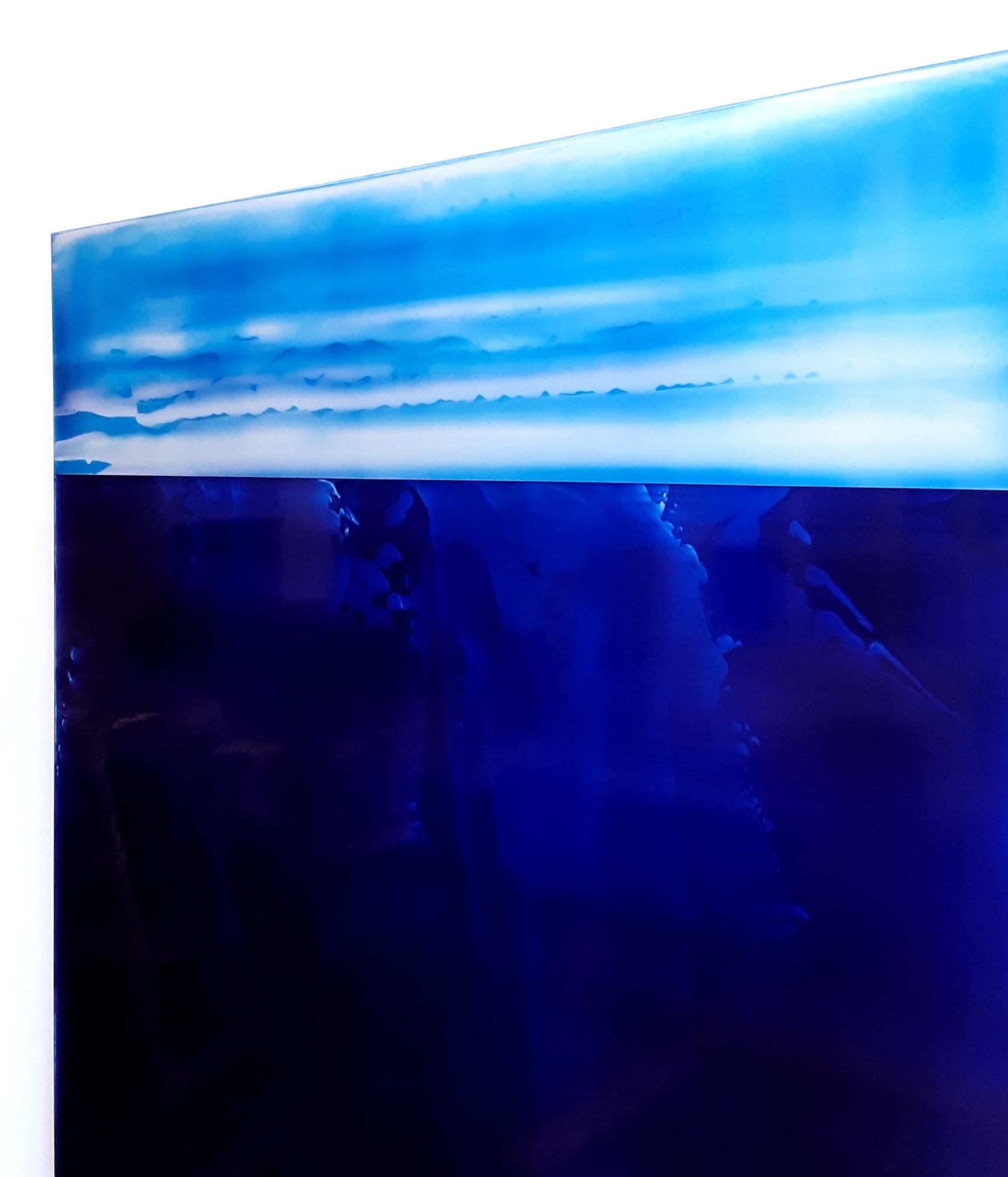 Serie Point (1/20) de James Lumsden - Pintura abstracta en color, tonos azules profundos en venta 3