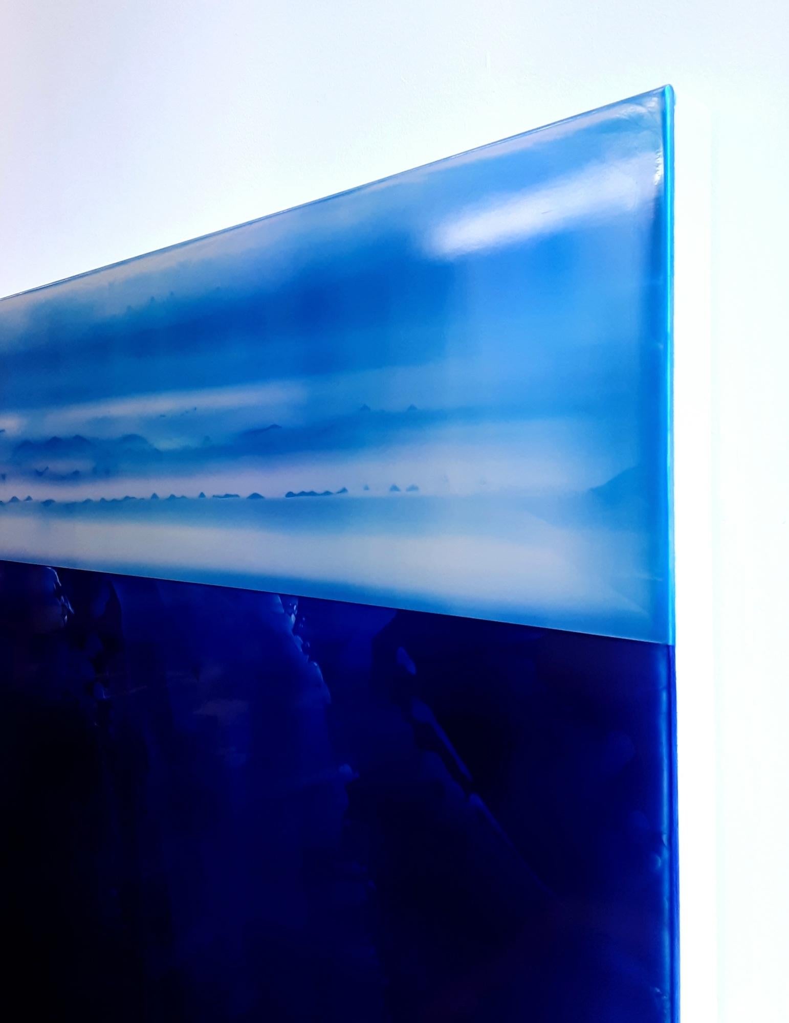 Serie Point (1/20) de James Lumsden - Pintura abstracta en color, tonos azules profundos en venta 4