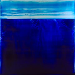 Serie Point (1/20) de James Lumsden - Pintura abstracta en color, tonos azules profundos