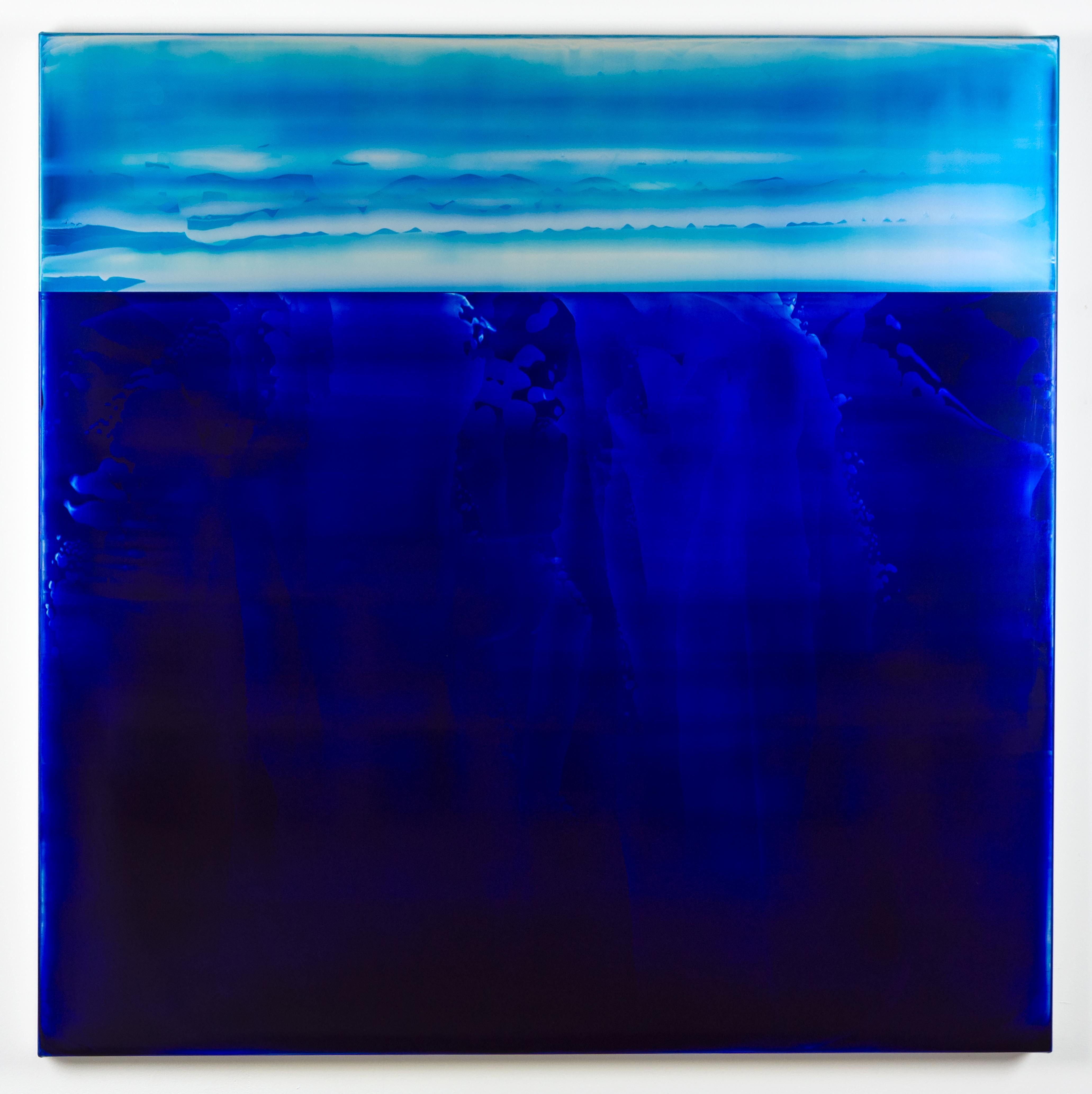 Point Series (1/20) par A James Lumsden - Peinture abstraite minimaliste, bleu profond