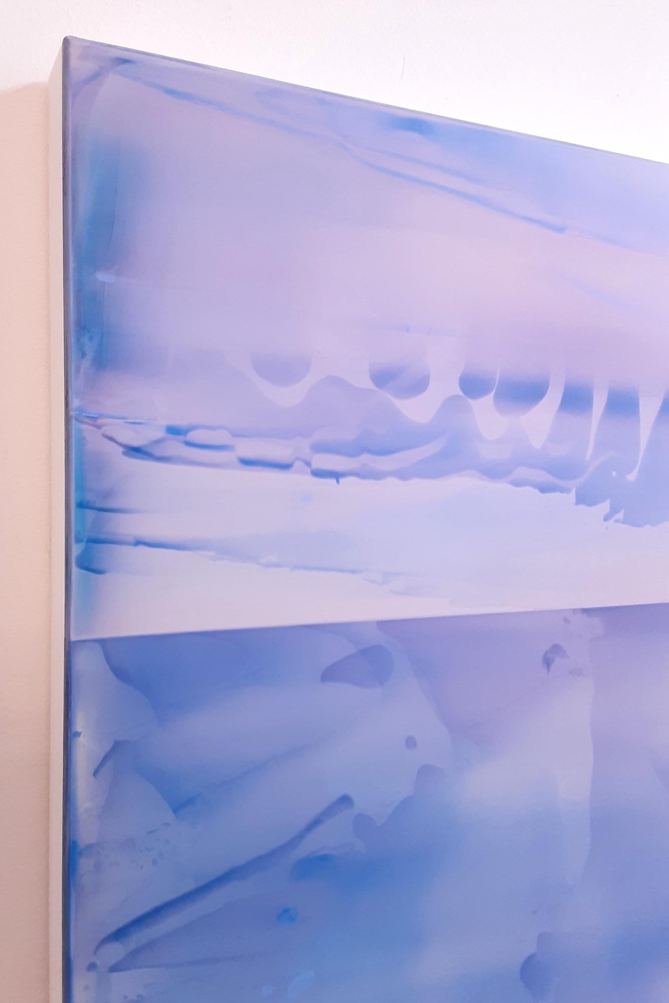 Point Series (2/21) by James Lumsden - Abstract colour painting, violet, matt For Sale 2