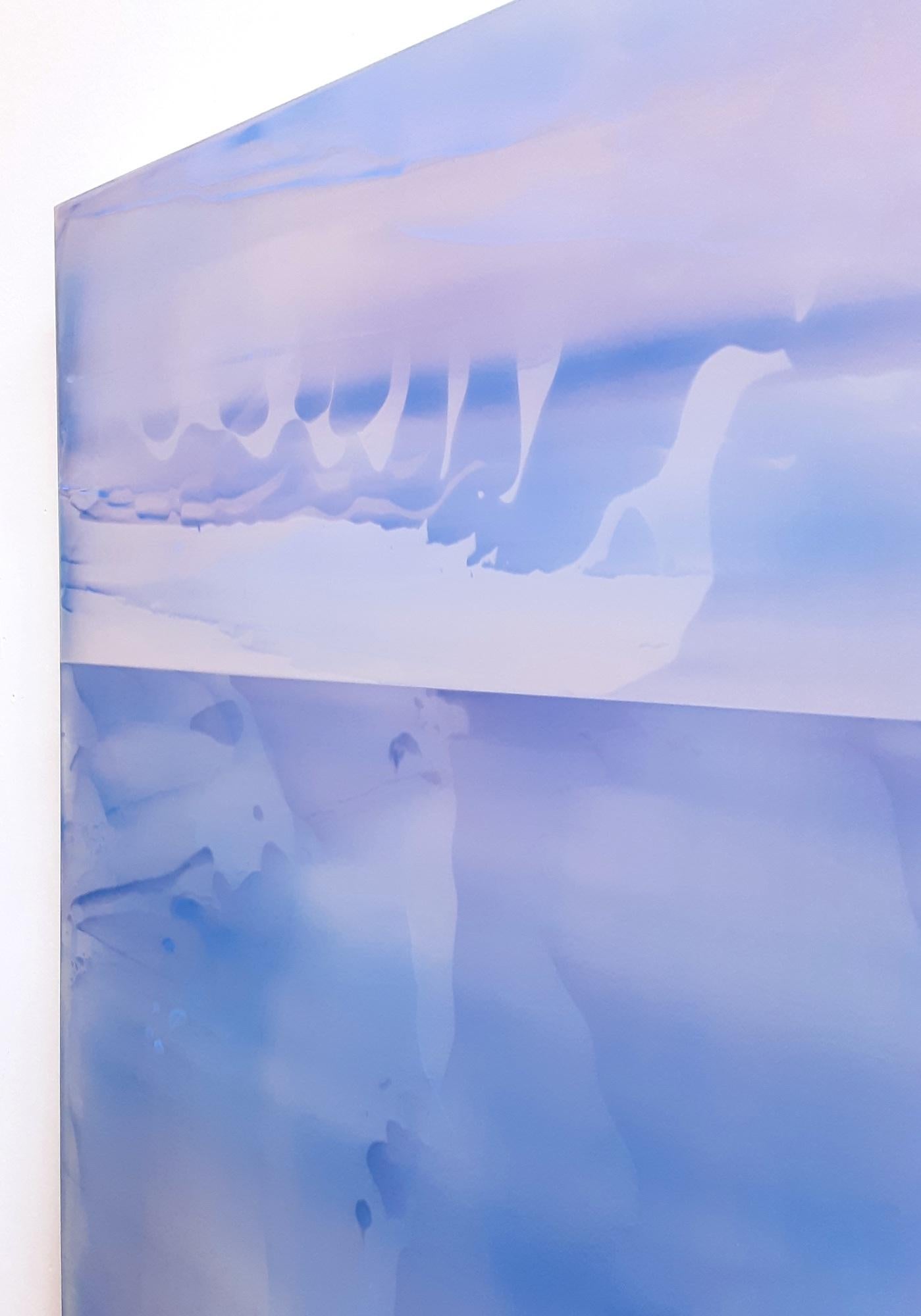 Point Series (2/21) by James Lumsden - Abstract colour painting, violet, matt For Sale 3