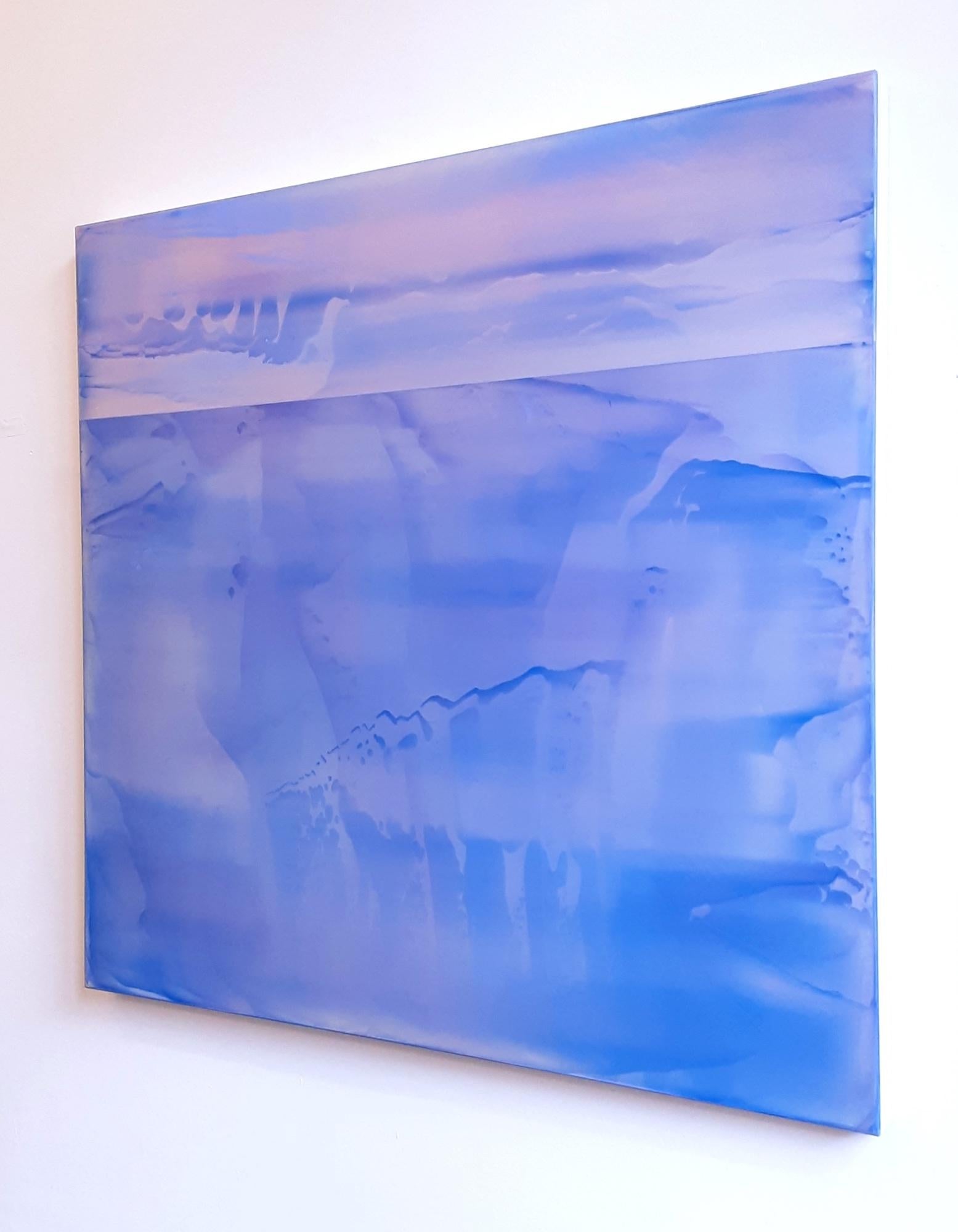 Point Series (2/21) by James Lumsden - Abstract colour painting, violet, matt For Sale 5