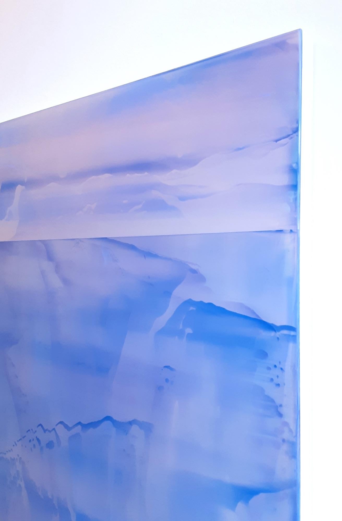 Point Series (2/21) by James Lumsden - Abstract colour painting, violet, matt For Sale 6