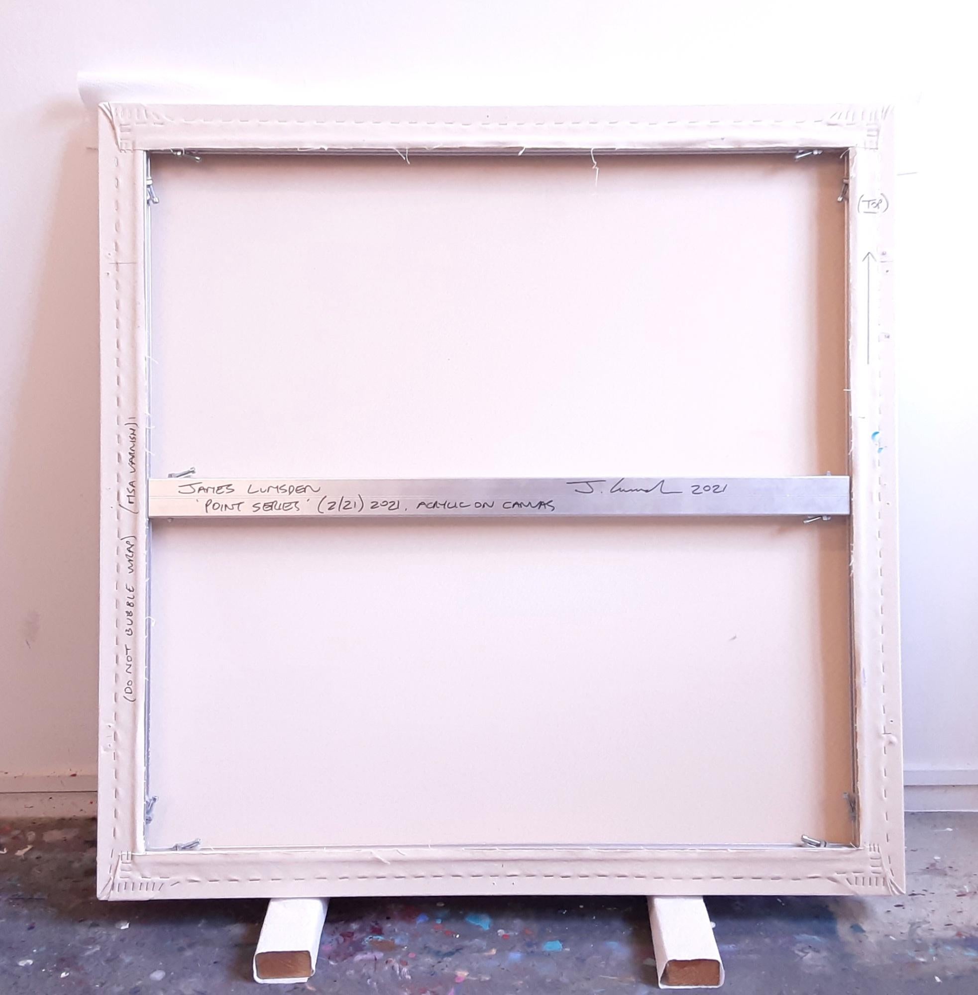 Point Series (2/21) by James Lumsden - Abstract colour painting, violet, matt For Sale 7