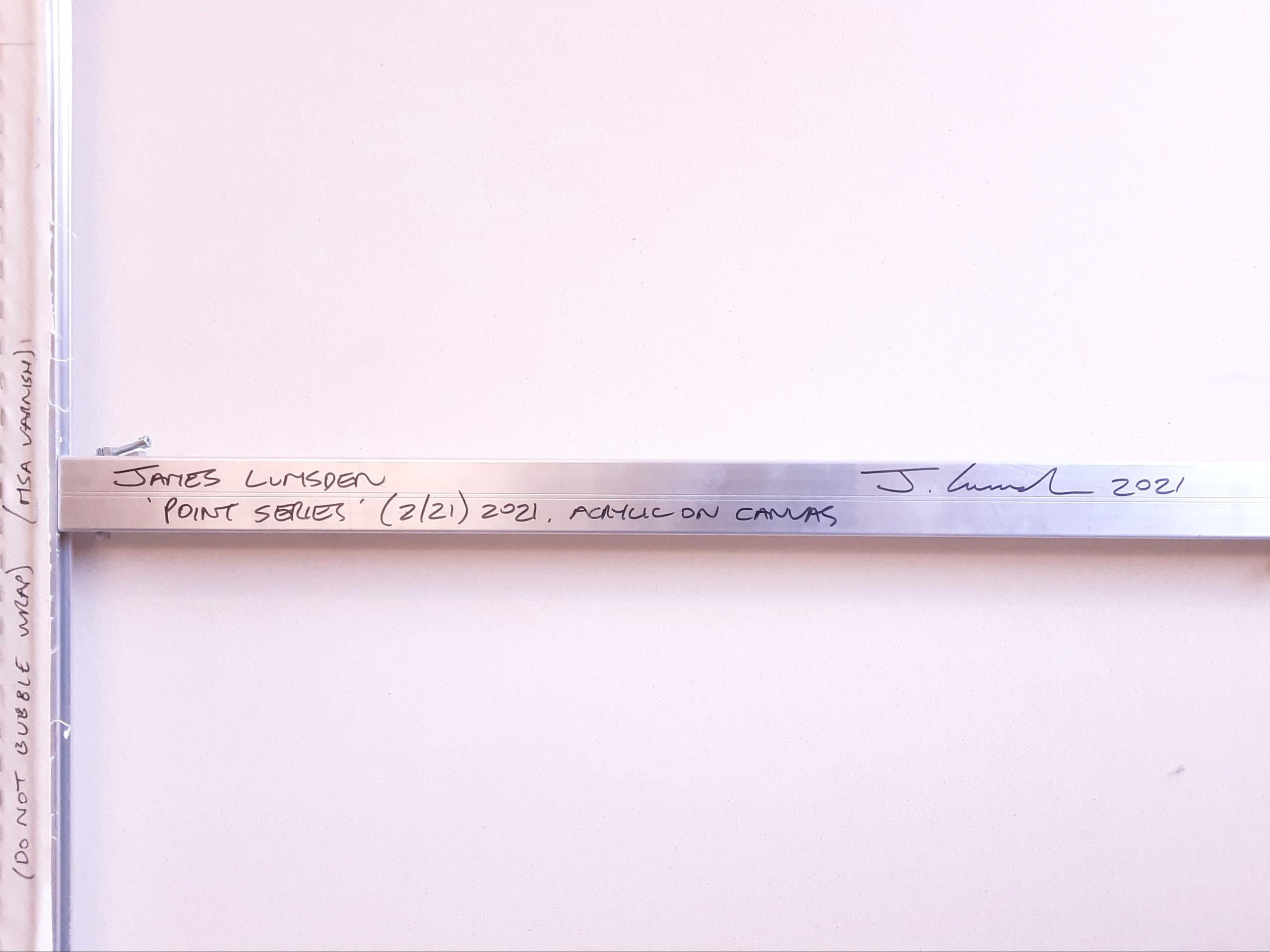 Point Series (2/21) by James Lumsden - Abstract colour painting, violet, matt For Sale 8