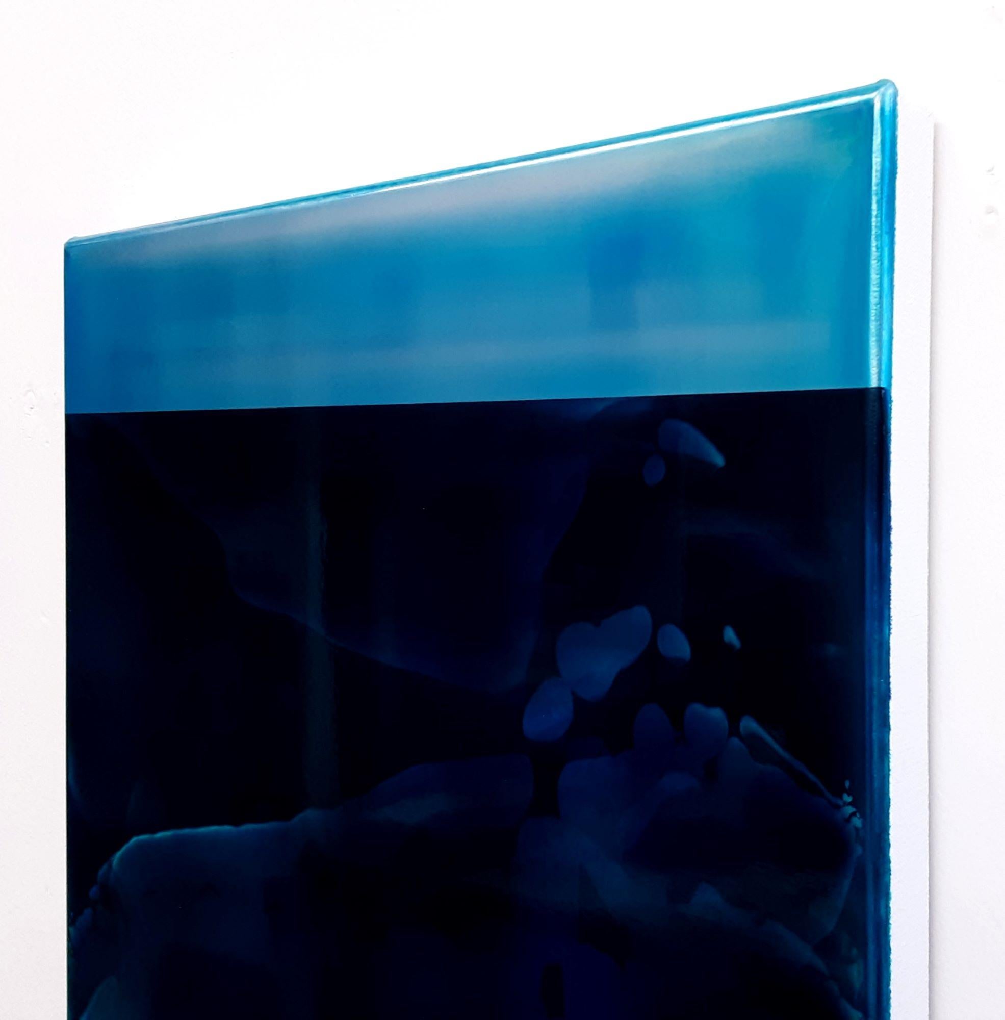 Serie Point Series (Strata) 17 von James Lumsden - Abstraktes Farbgemälde, Blautöne im Angebot 4