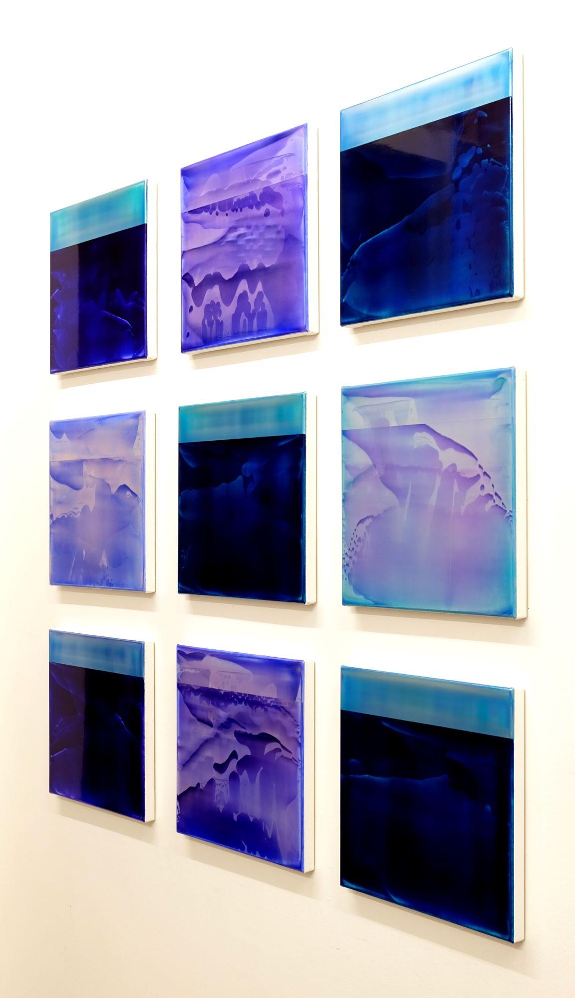 Serie Point Series (Strata) 18 von James Lumsden - Abstraktes Farbgemälde, violett im Angebot 7