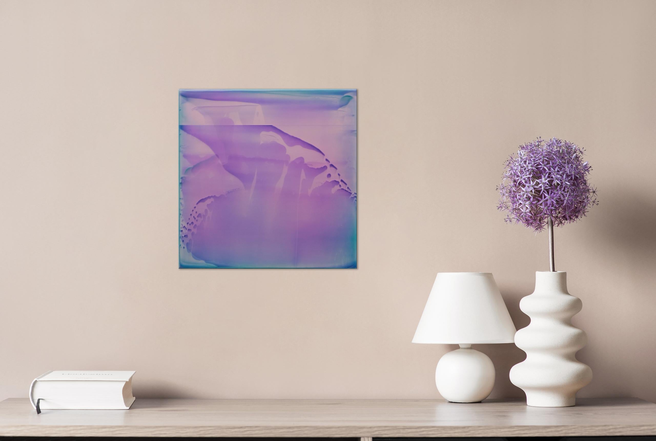 Point Series (Strata) 20 by James Lumsden - Abstract colour painting, pink, blue For Sale 8