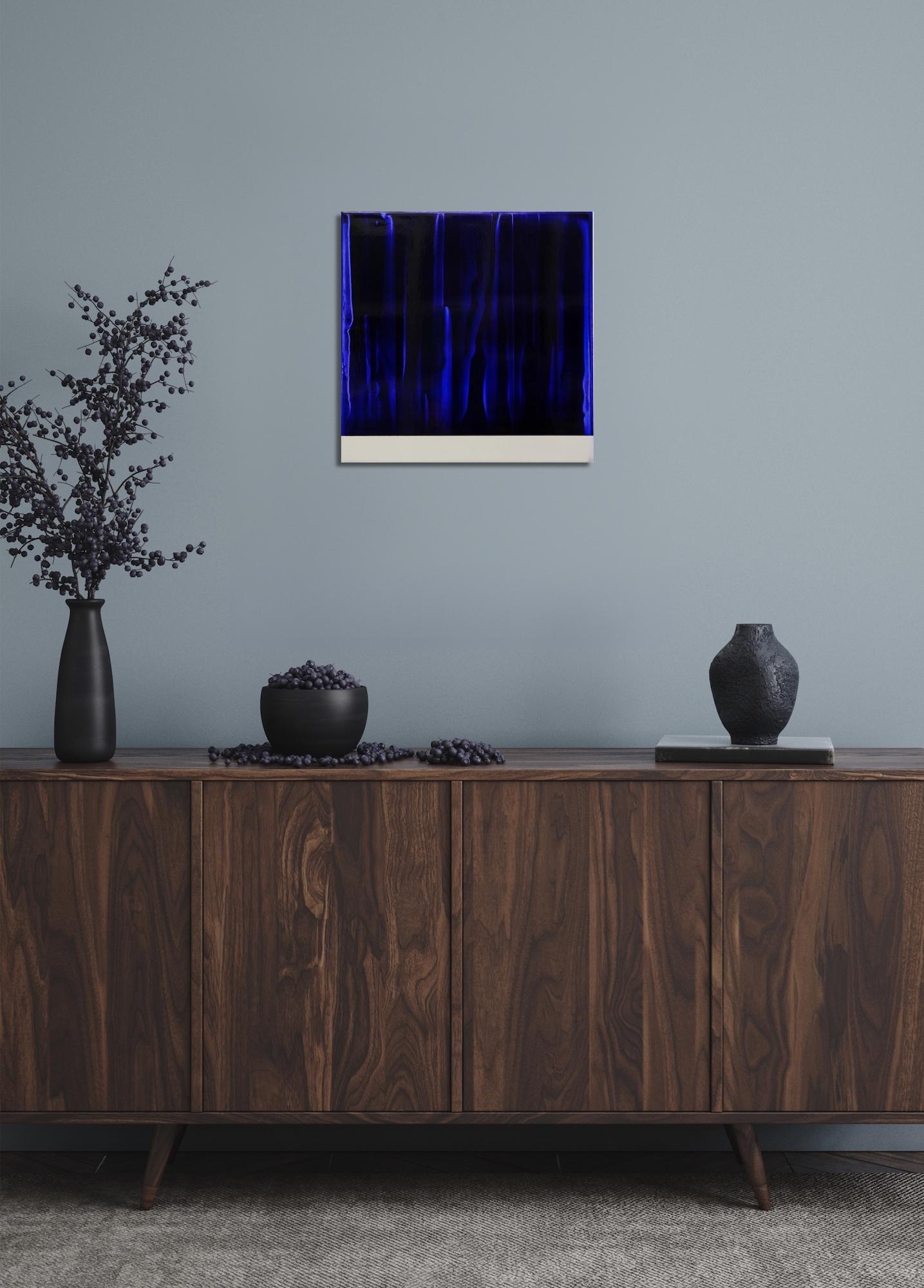 Serie Point Series (Strata) 25 von James Lumsden - Abstraktes Farbgemälde, Blautöne im Angebot 1