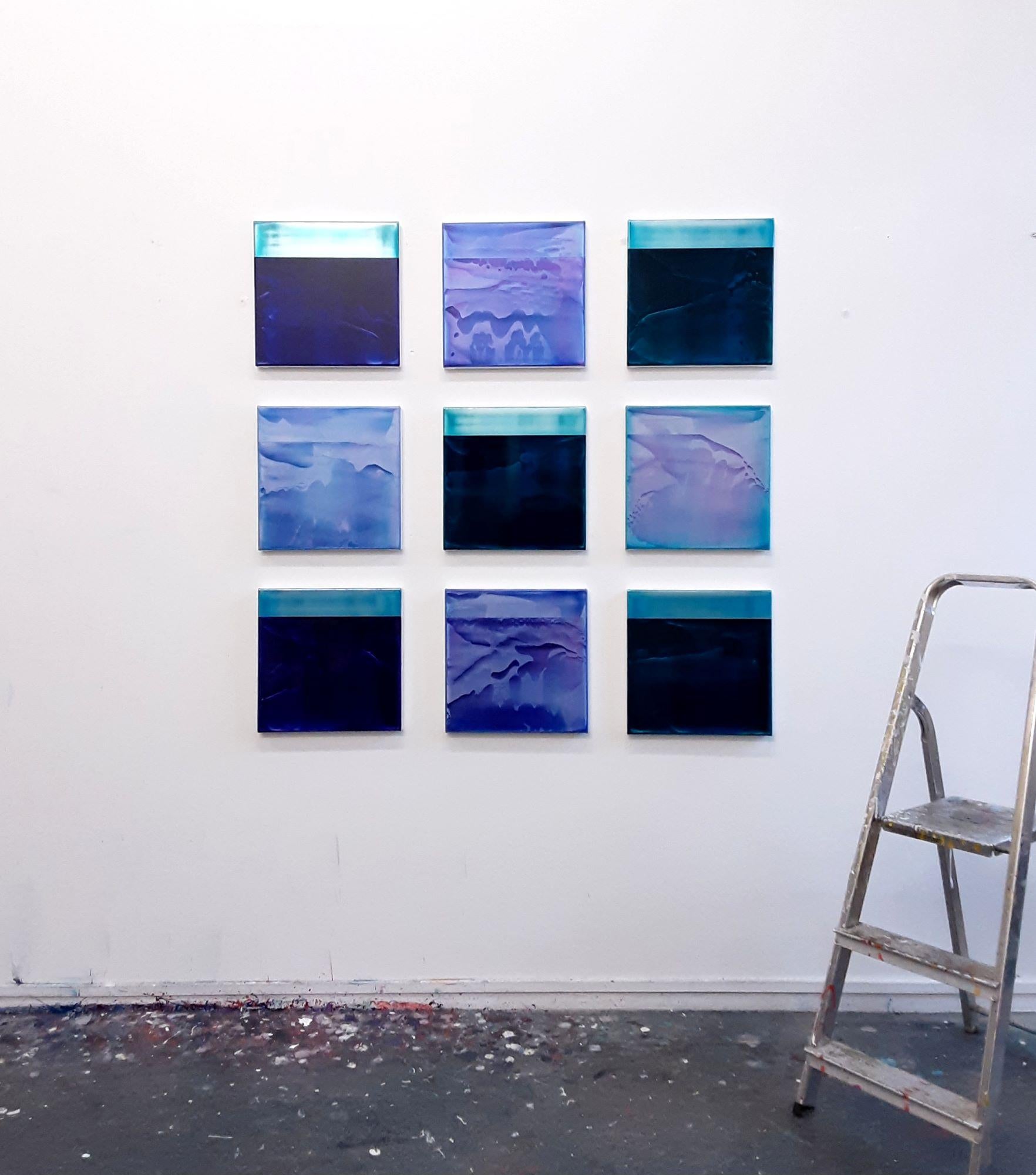 Point Series (Strata) by James Lumsden - Set of 9 abstract paintings For Sale 1