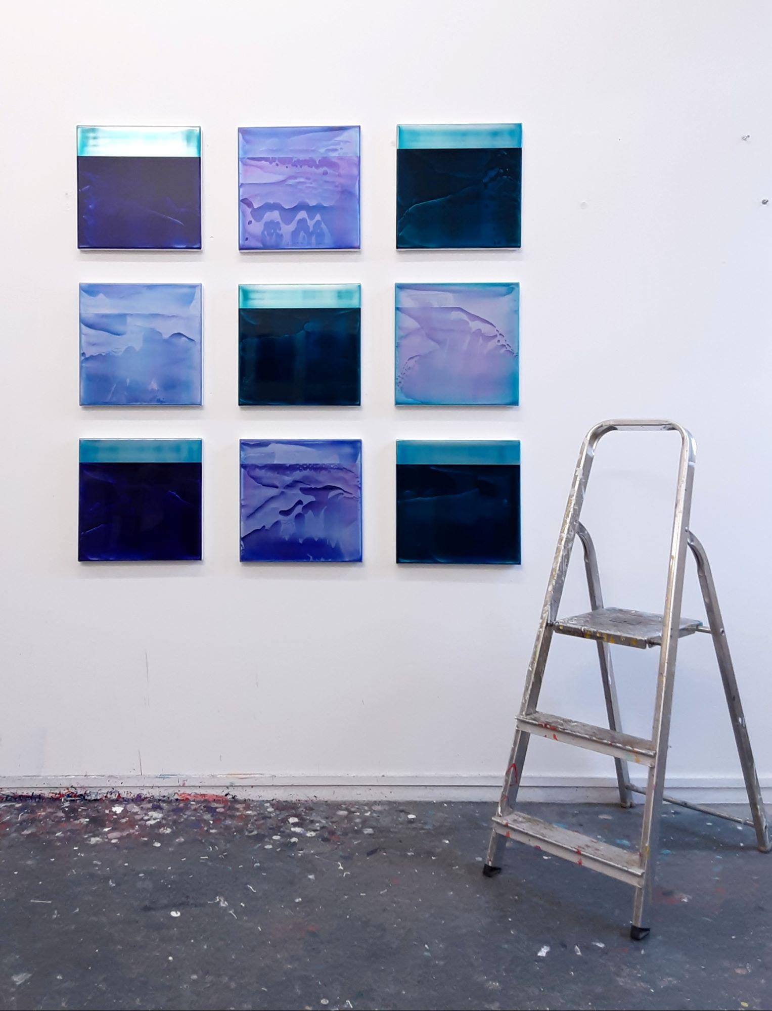 Point Series (Strata) by James Lumsden - Set of 9 abstract paintings For Sale 2