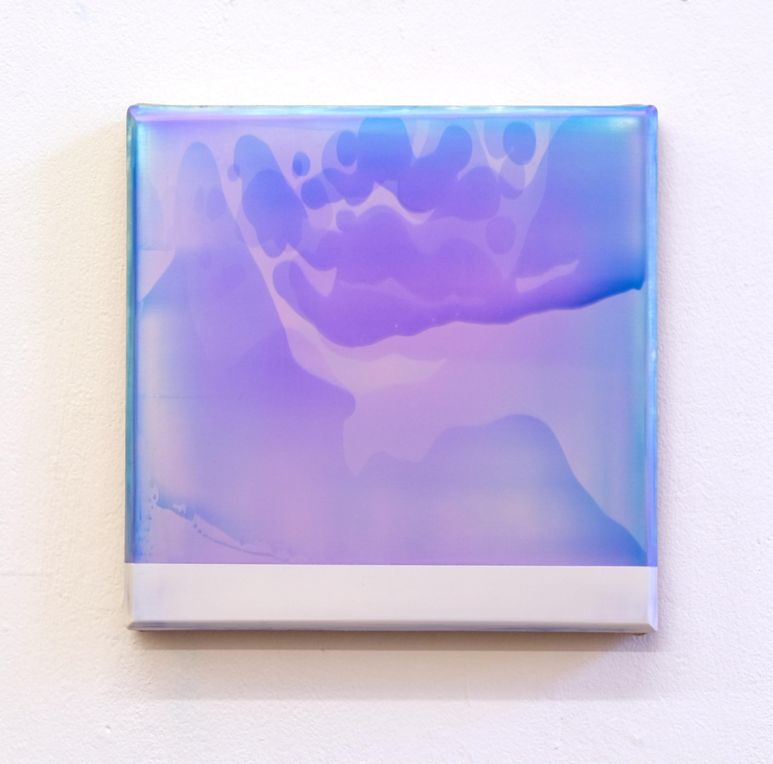 Point Series Study (3/22) von James Lumsden - Abstrakte Malerei, blau, fliederfarben im Angebot 3