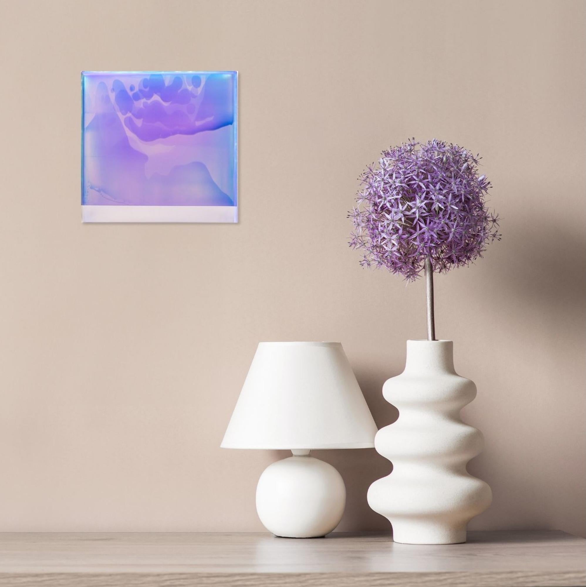 Point Series Study (3/22) von James Lumsden - Abstrakte Malerei, blau, fliederfarben im Angebot 4