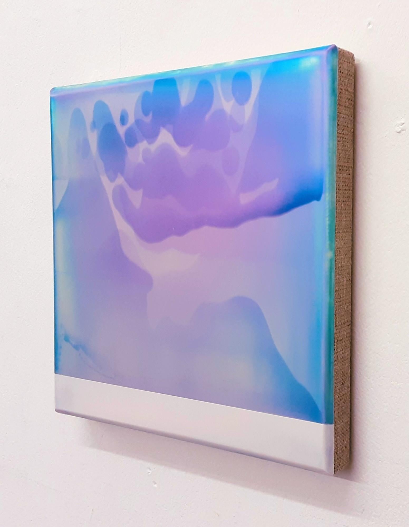 Point Series Study (3/22) von James Lumsden - Abstrakte Malerei, blau, fliederfarben im Angebot 5