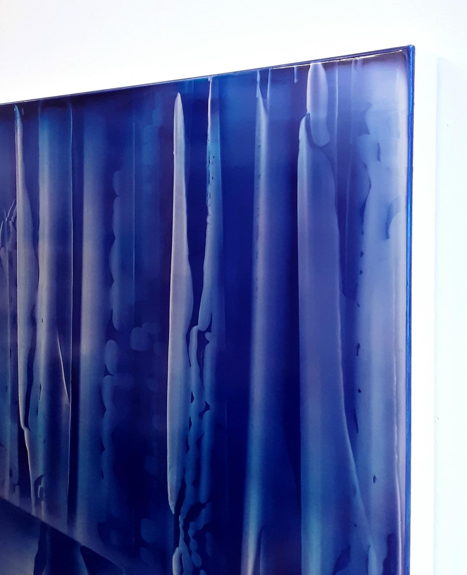 Reflex (1/19) von James Lumsden - Abstraktes Farbgemälde, Blautöne, Tiefe im Angebot 5