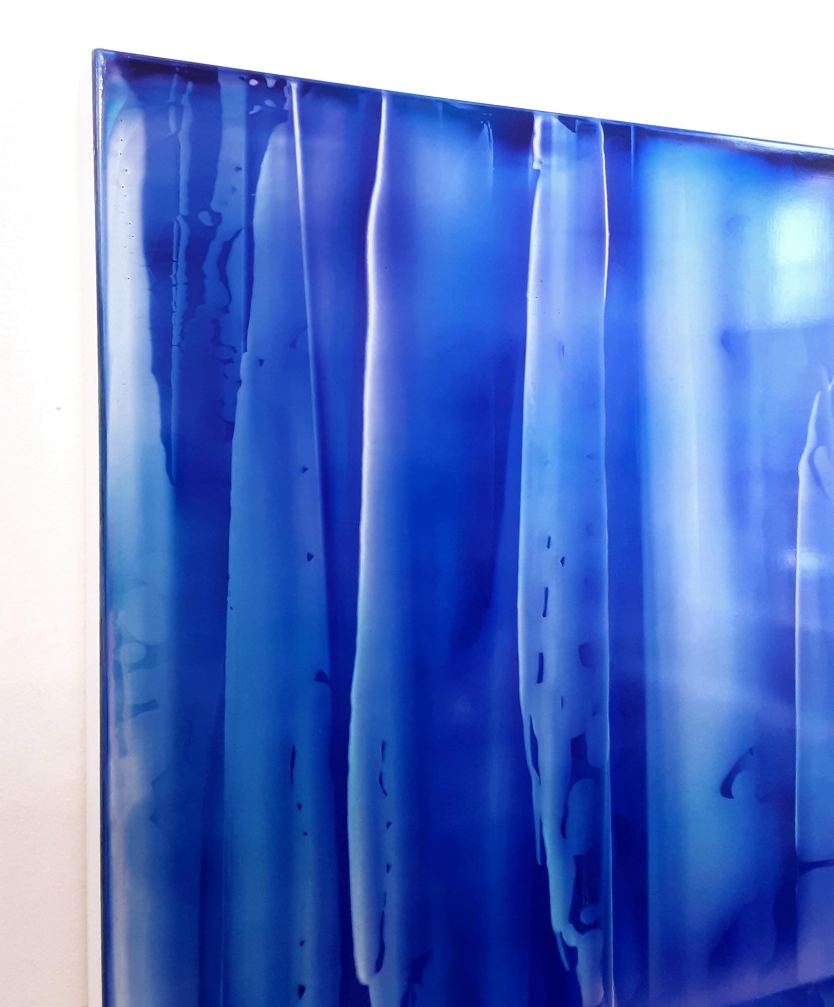 Reflex (1/19) von James Lumsden - Abstraktes Farbgemälde, Blautöne, Tiefe im Angebot 8