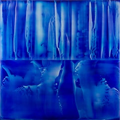 Reflex (1/19) by James Lumsden - Abstract colour painting, blue tones, depth