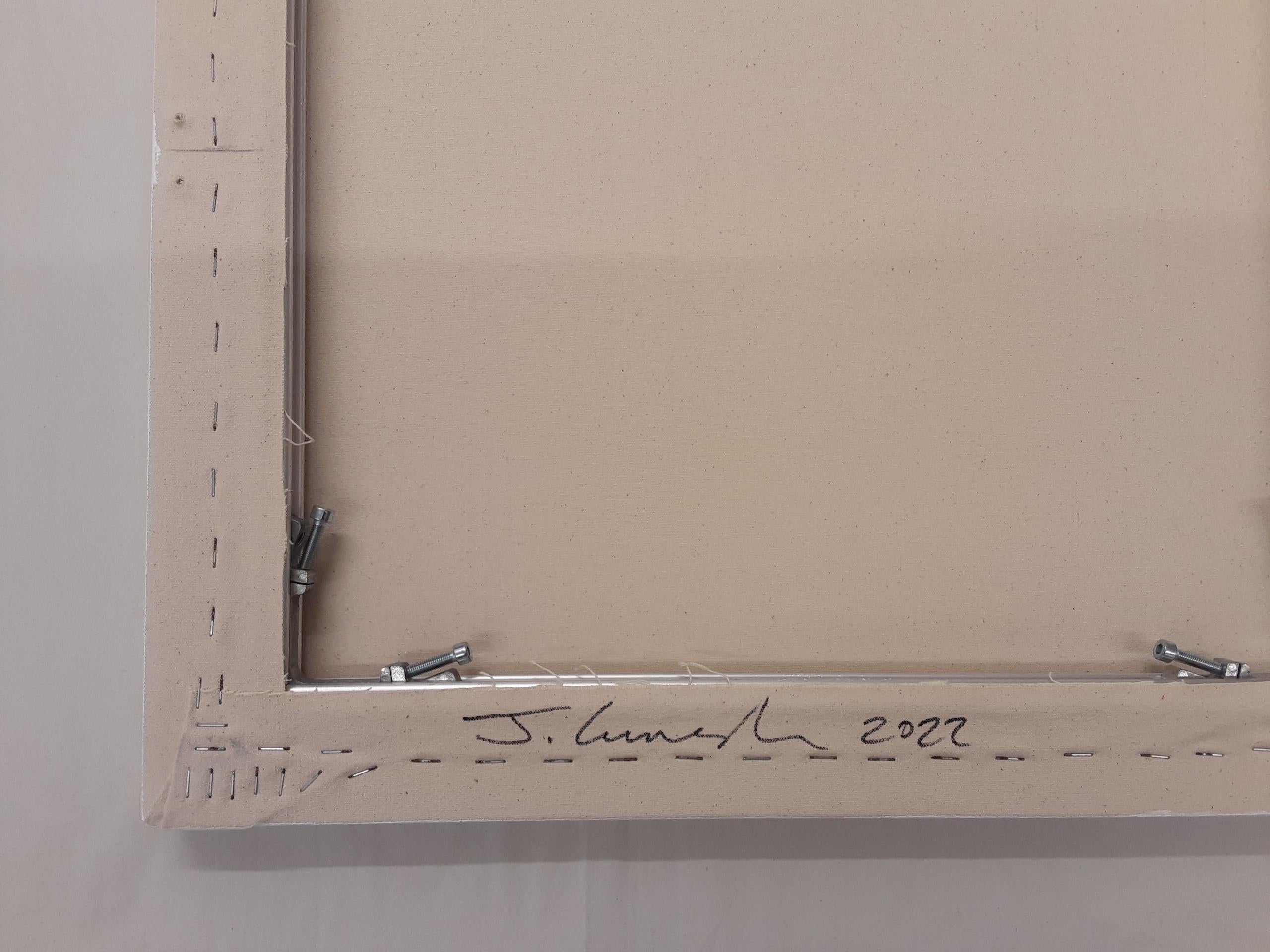 Resonance (1/22) by James Lumsden - Abstract colour painting, violet and blue For Sale 10