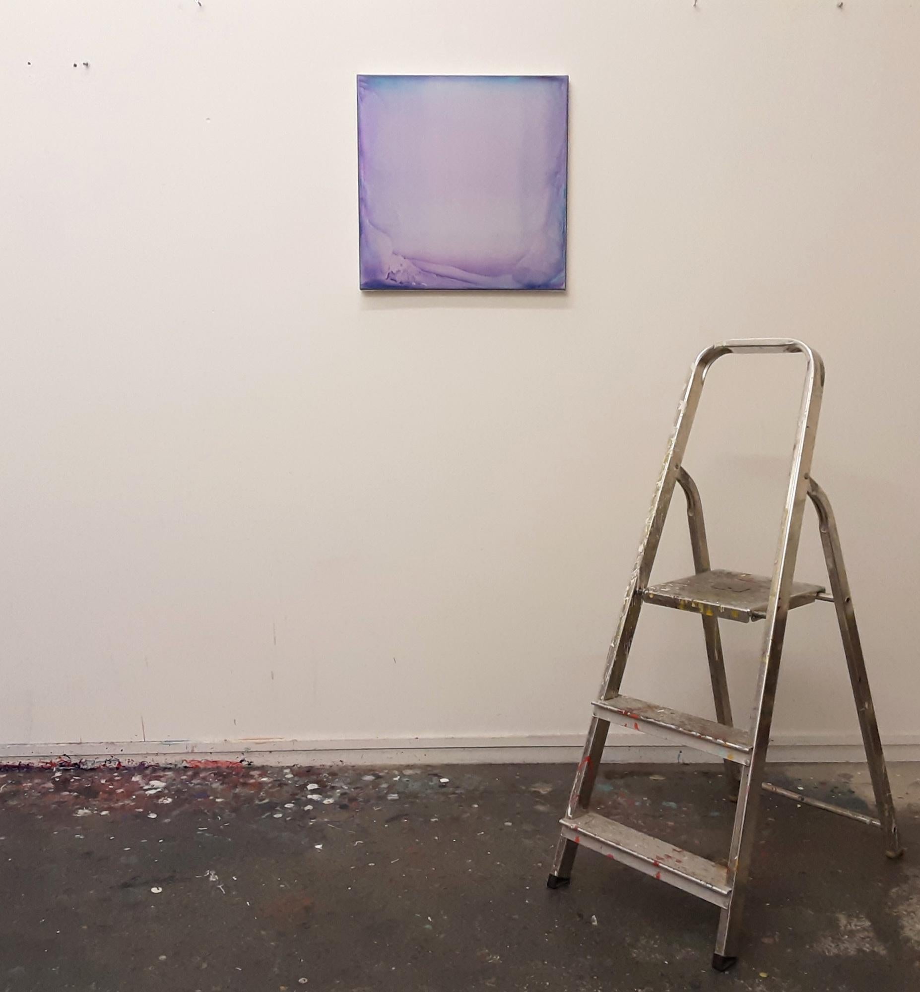 Resonance (1/22) by James Lumsden - Abstract colour painting, violet and blue For Sale 1