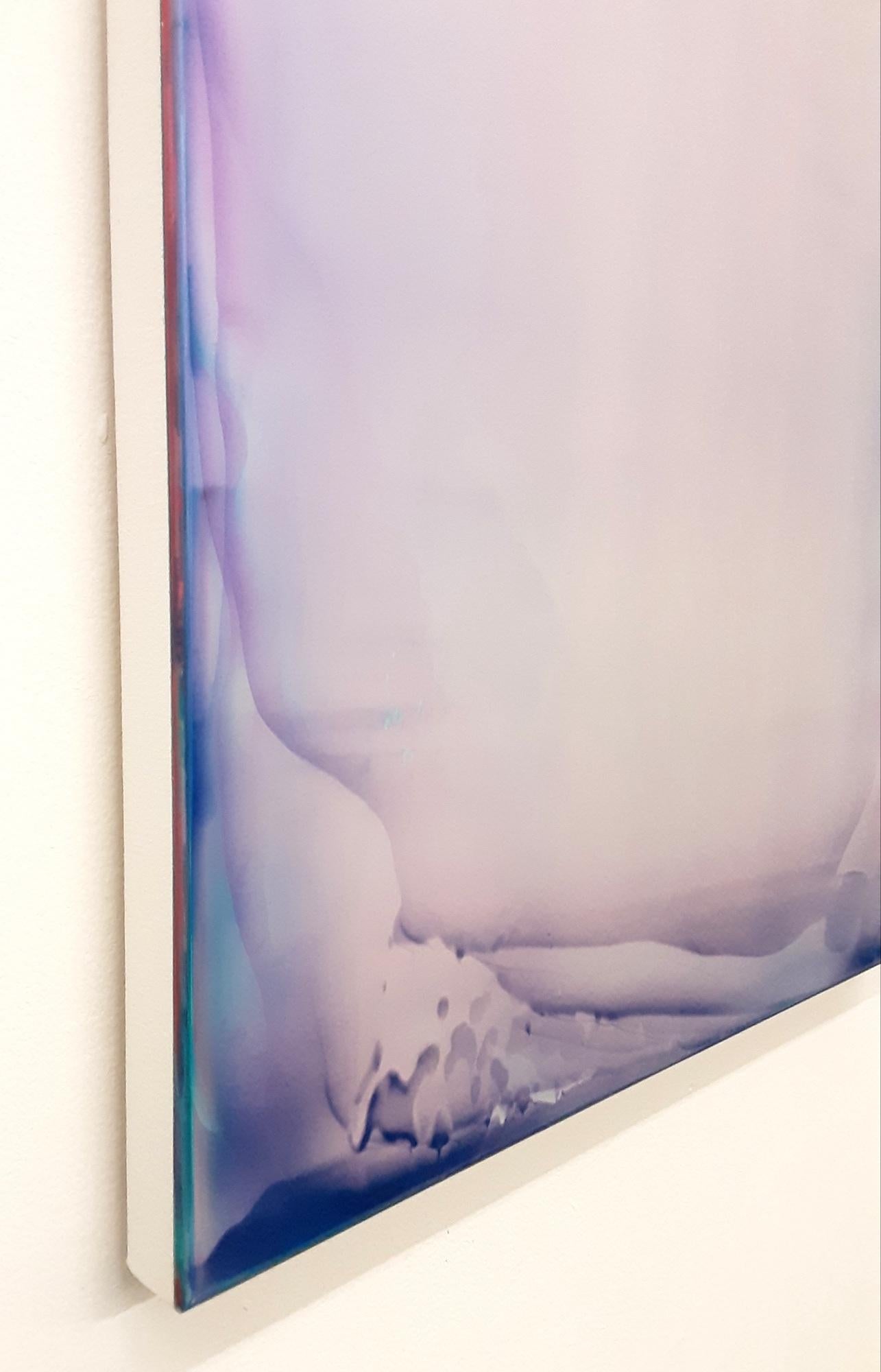 Resonance (1/22) by James Lumsden - Abstract colour painting, violet and blue For Sale 6