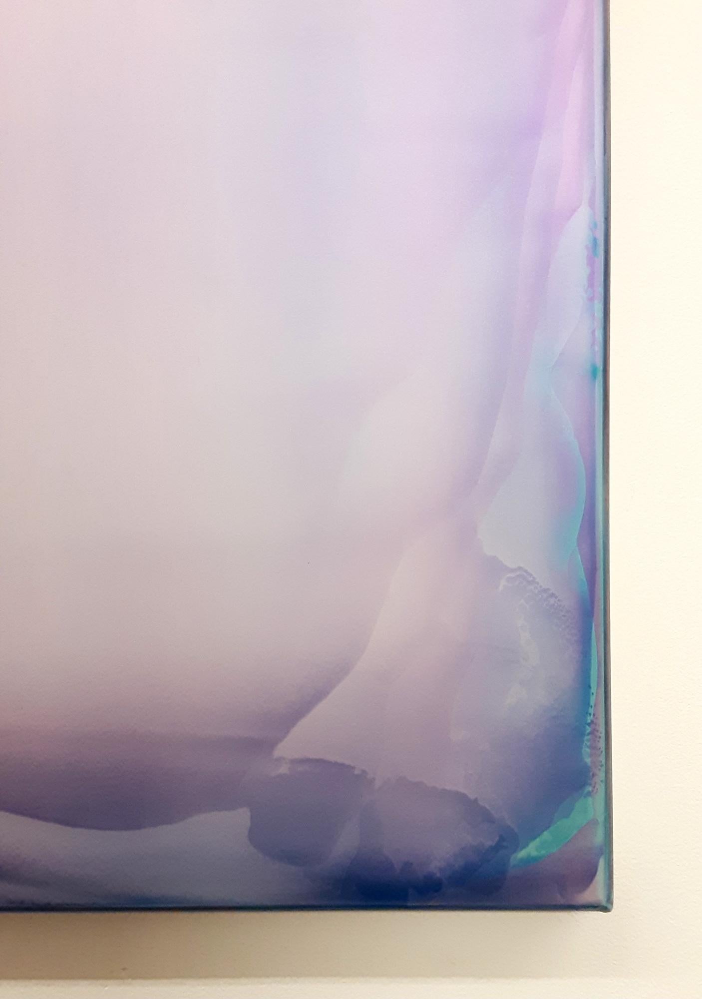 Resonance (1/22) by James Lumsden - Abstract colour painting, violet and blue For Sale 7