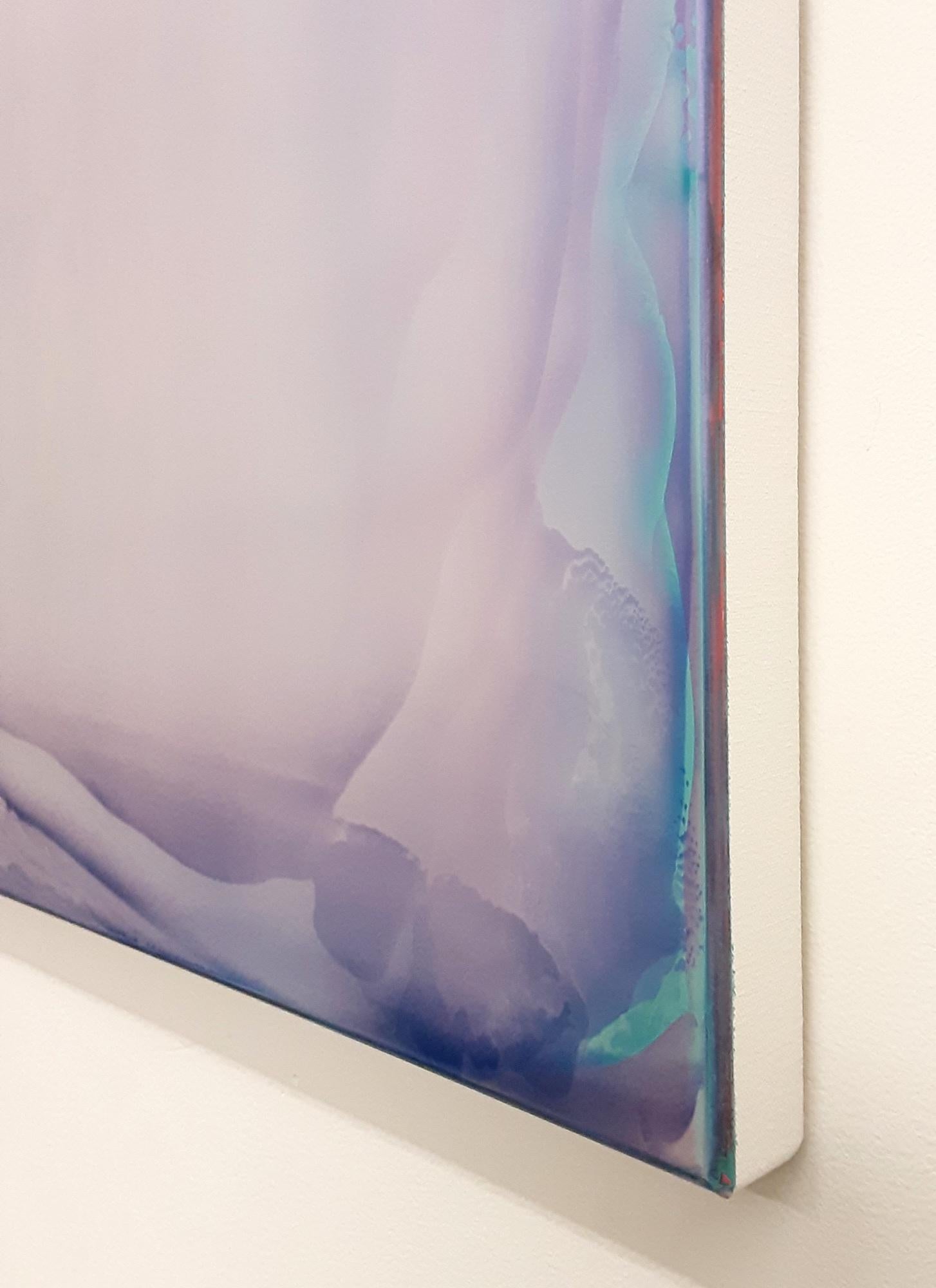 Resonance (1/22) by James Lumsden - Abstract colour painting, violet and blue For Sale 8