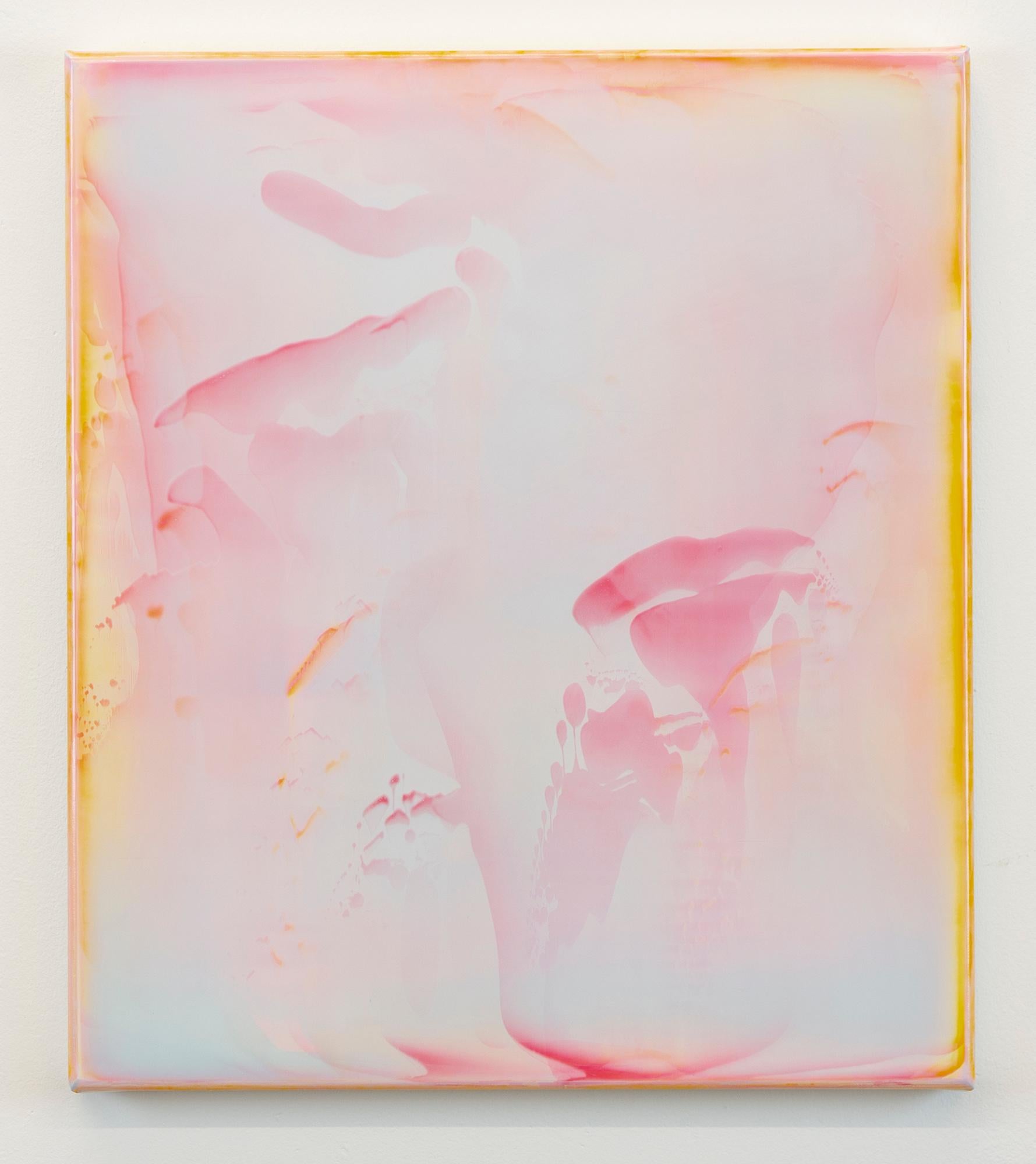 Resonanz (2/19) von James Lumsden - Abstrakte Farbmalerei, rosa und gelb im Angebot 2