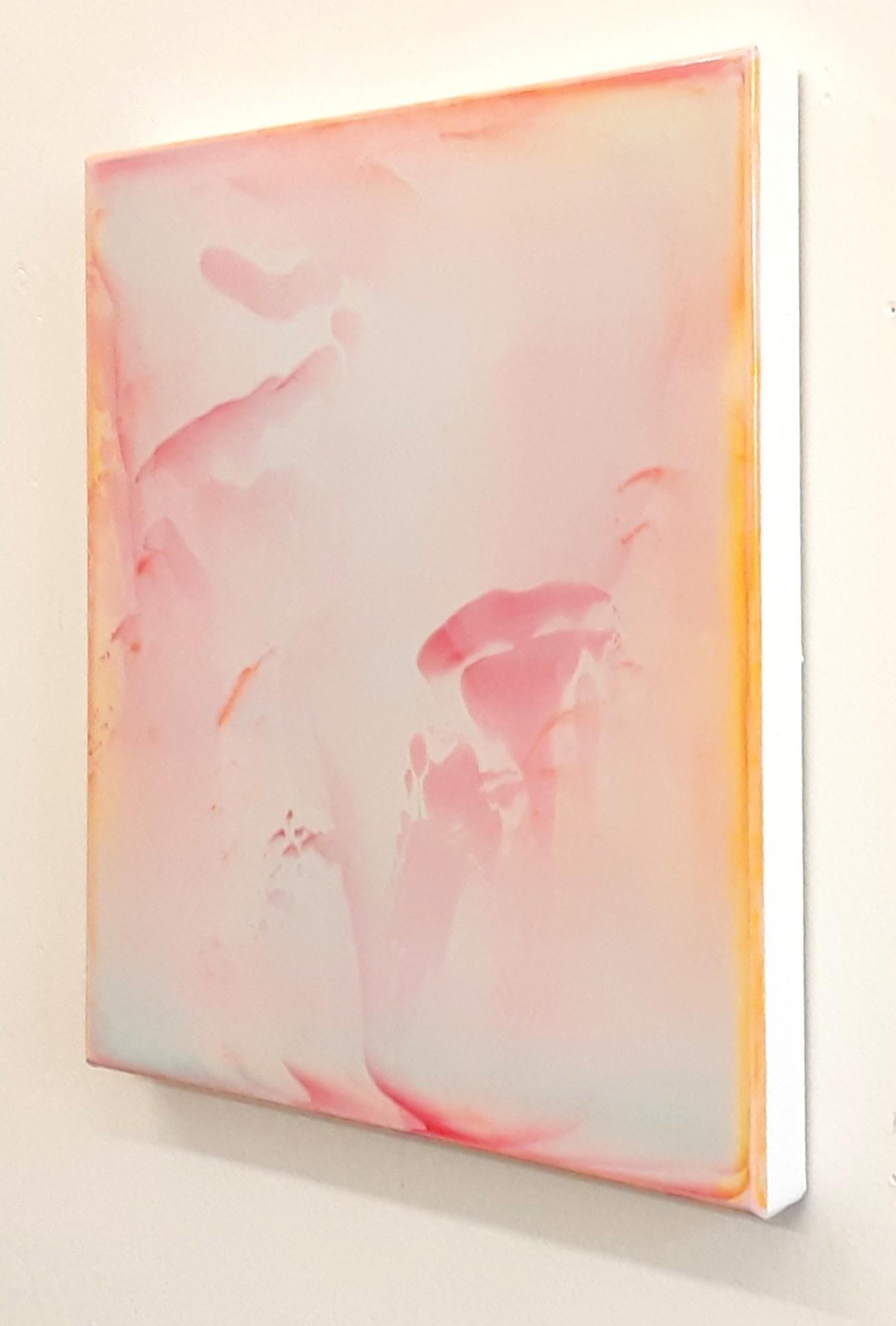 Resonanz (2/19) von James Lumsden - Abstrakte Farbmalerei, rosa und gelb im Angebot 4