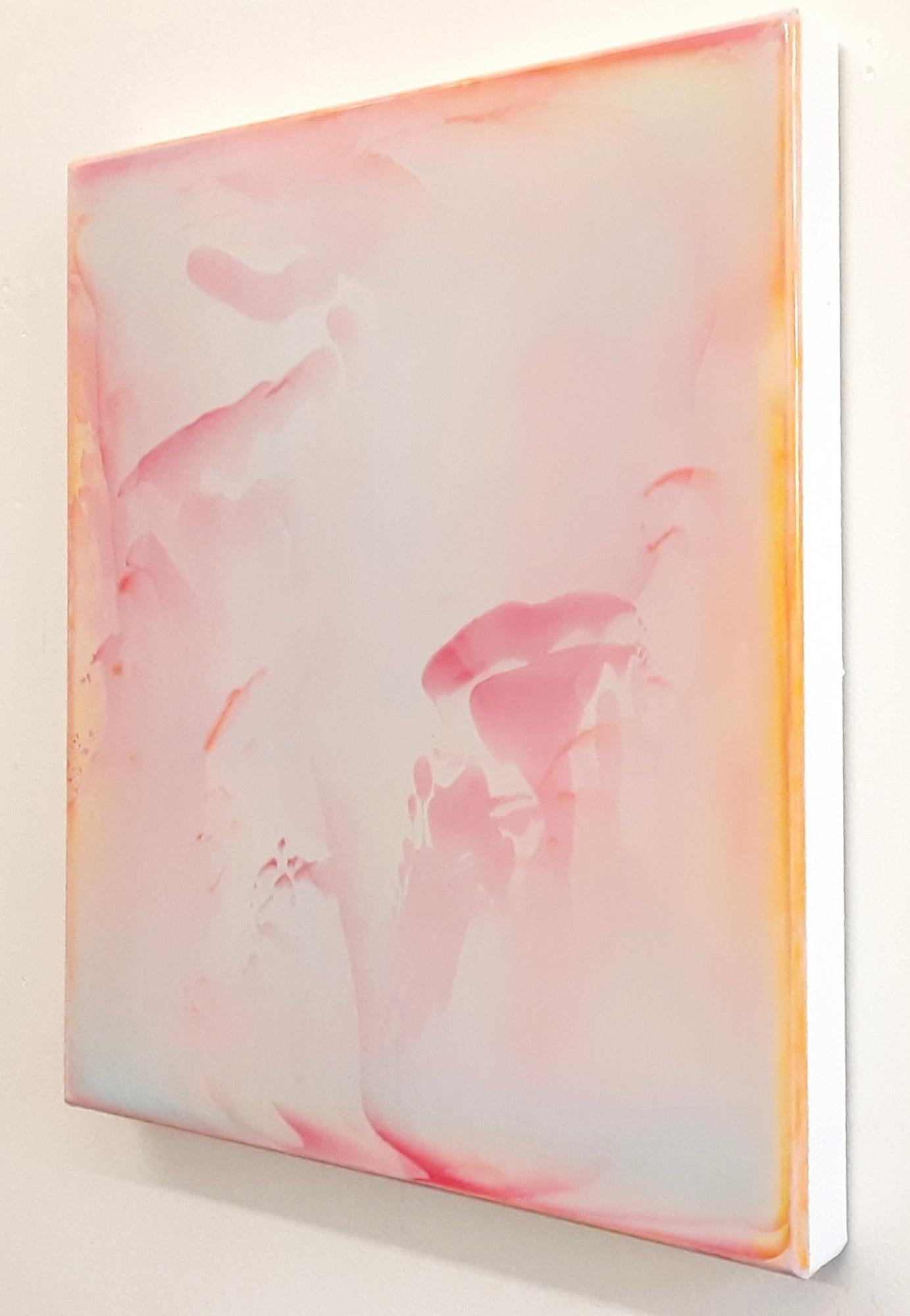 Resonanz (2/19) von James Lumsden - Abstrakte Farbmalerei, rosa und gelb im Angebot 5