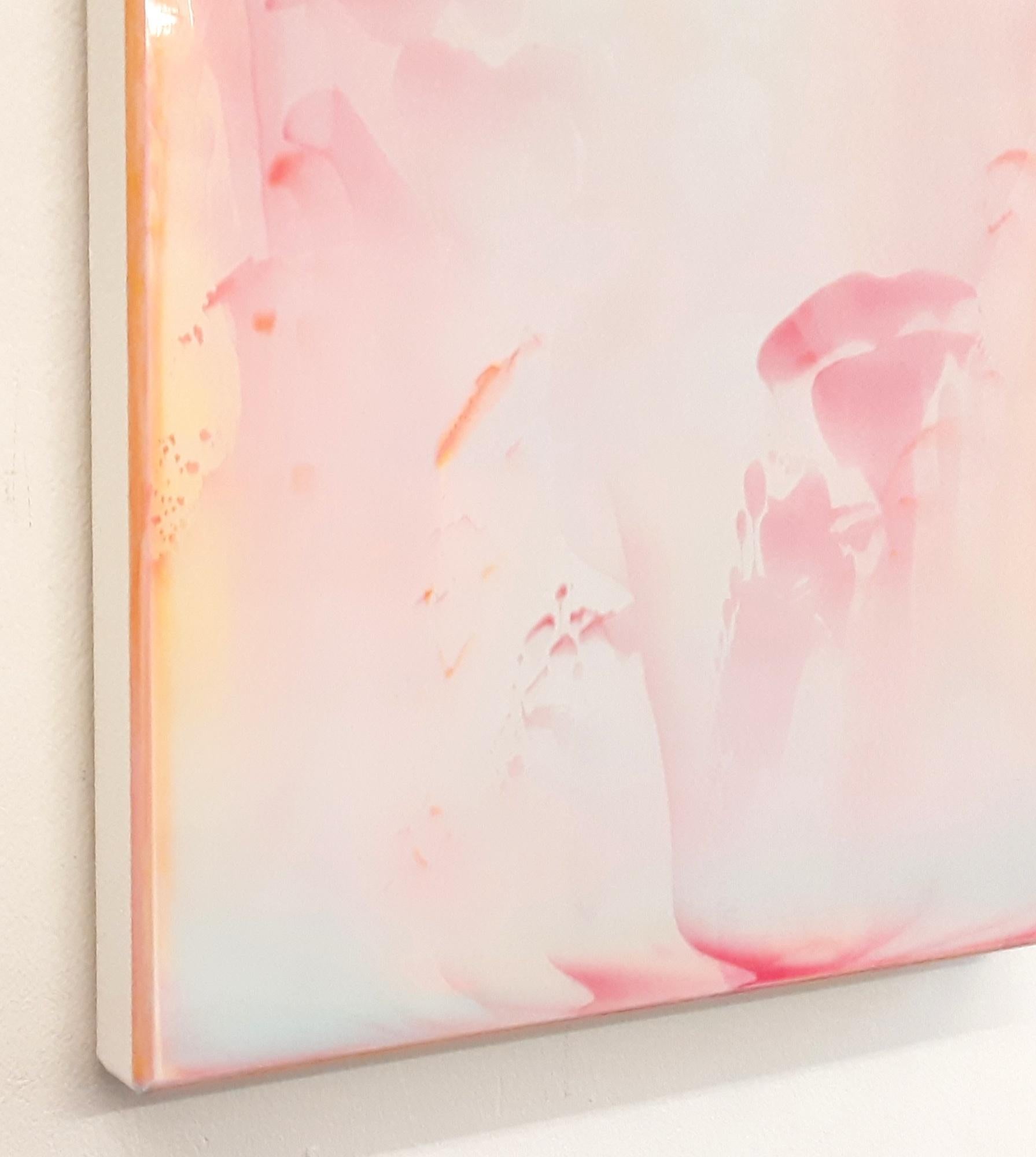 Resonanz (2/19) von James Lumsden - Abstrakte Farbmalerei, rosa und gelb im Angebot 6