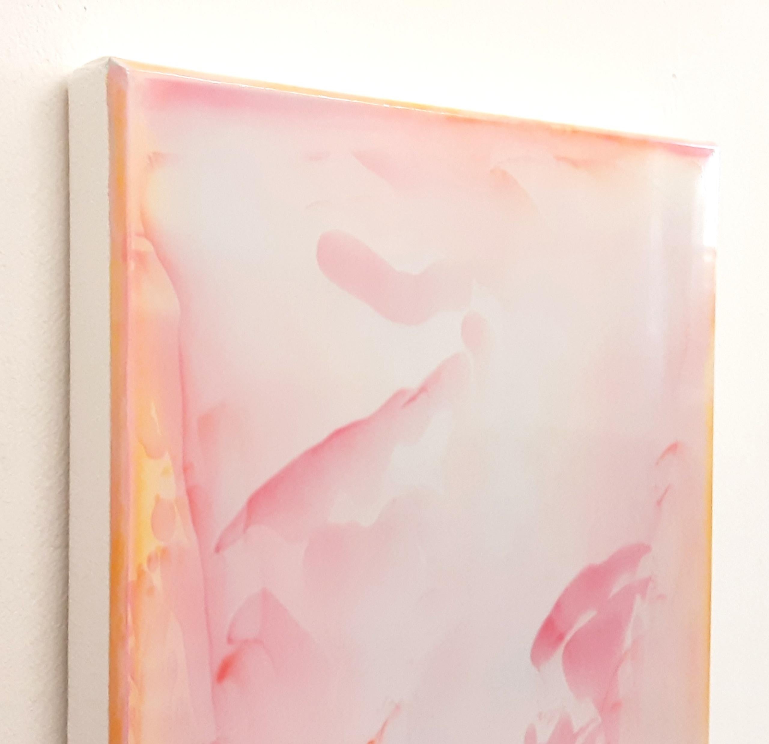 Resonanz (2/19) von James Lumsden - Abstrakte Farbmalerei, rosa und gelb im Angebot 7