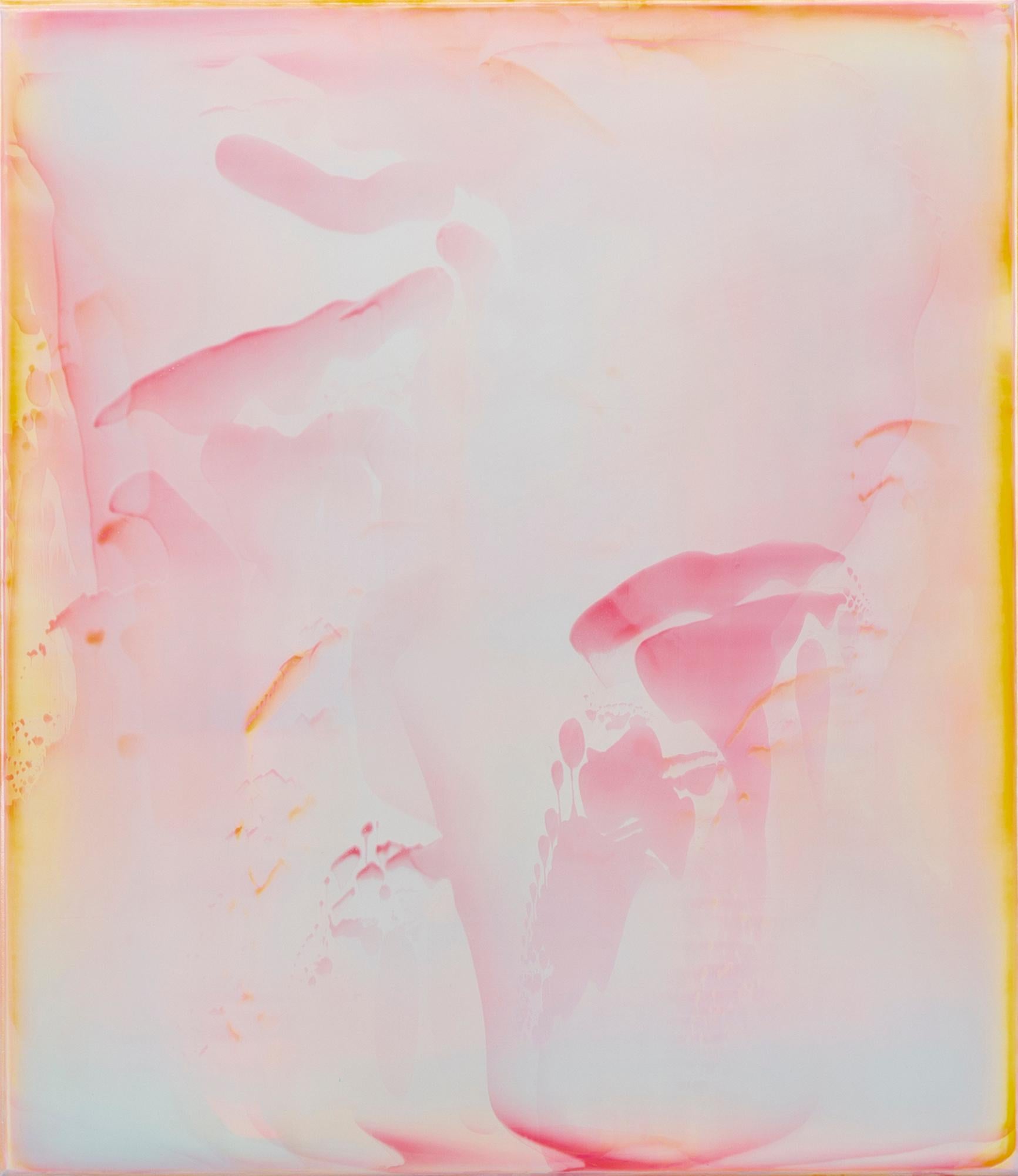 Resonance (2/19) ist ein einzigartiges Gemälde des zeitgenössischen Künstlers James Lumsden in Acryl auf Leinwand mit glänzender Oberfläche und den Maßen 40 x 35 cm (15,7 × 13,8 in). 
Das Kunstwerk ist signiert, wird ungerahmt verkauft und wird mit